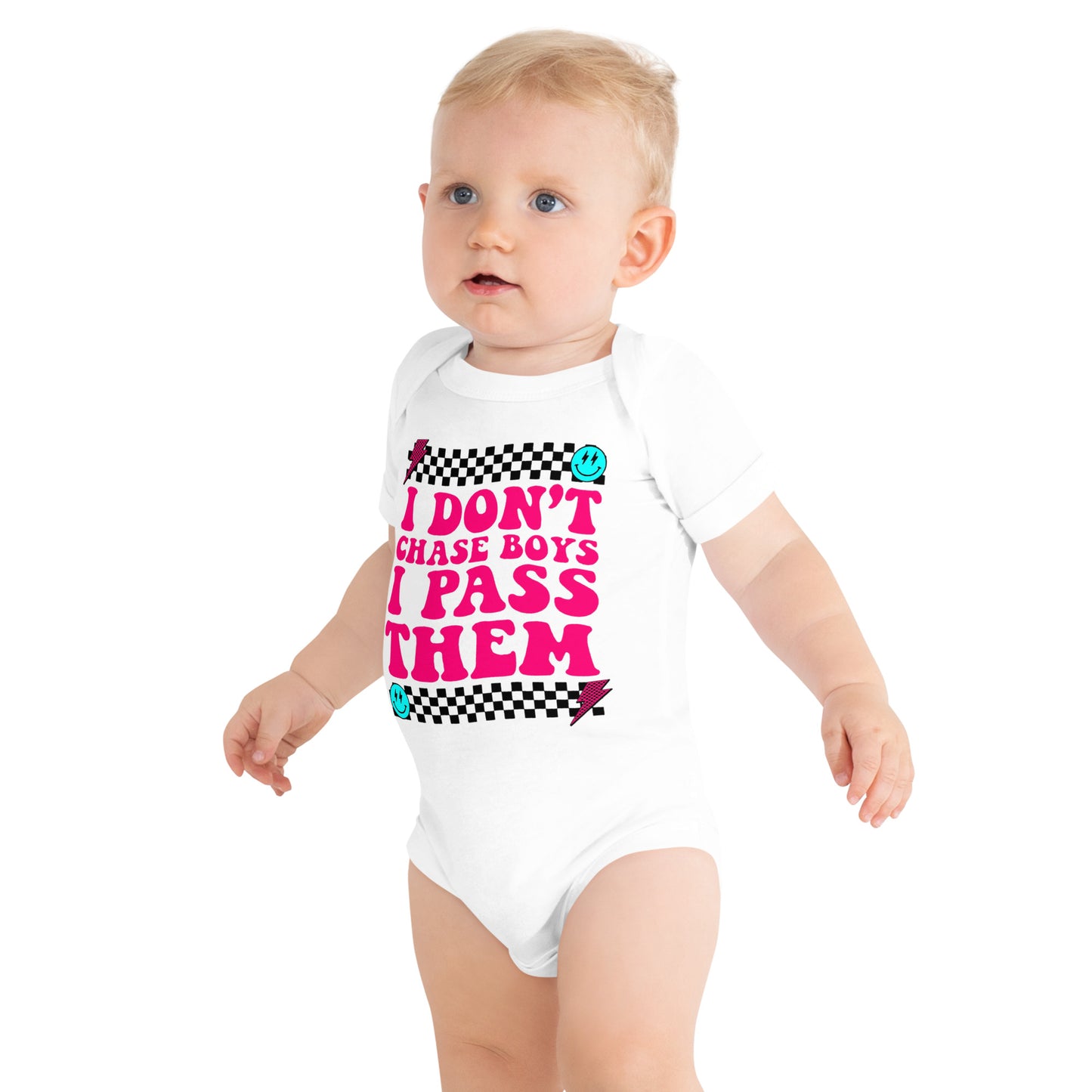 I Don't Chase Boys I Pass Them Infant Onesie