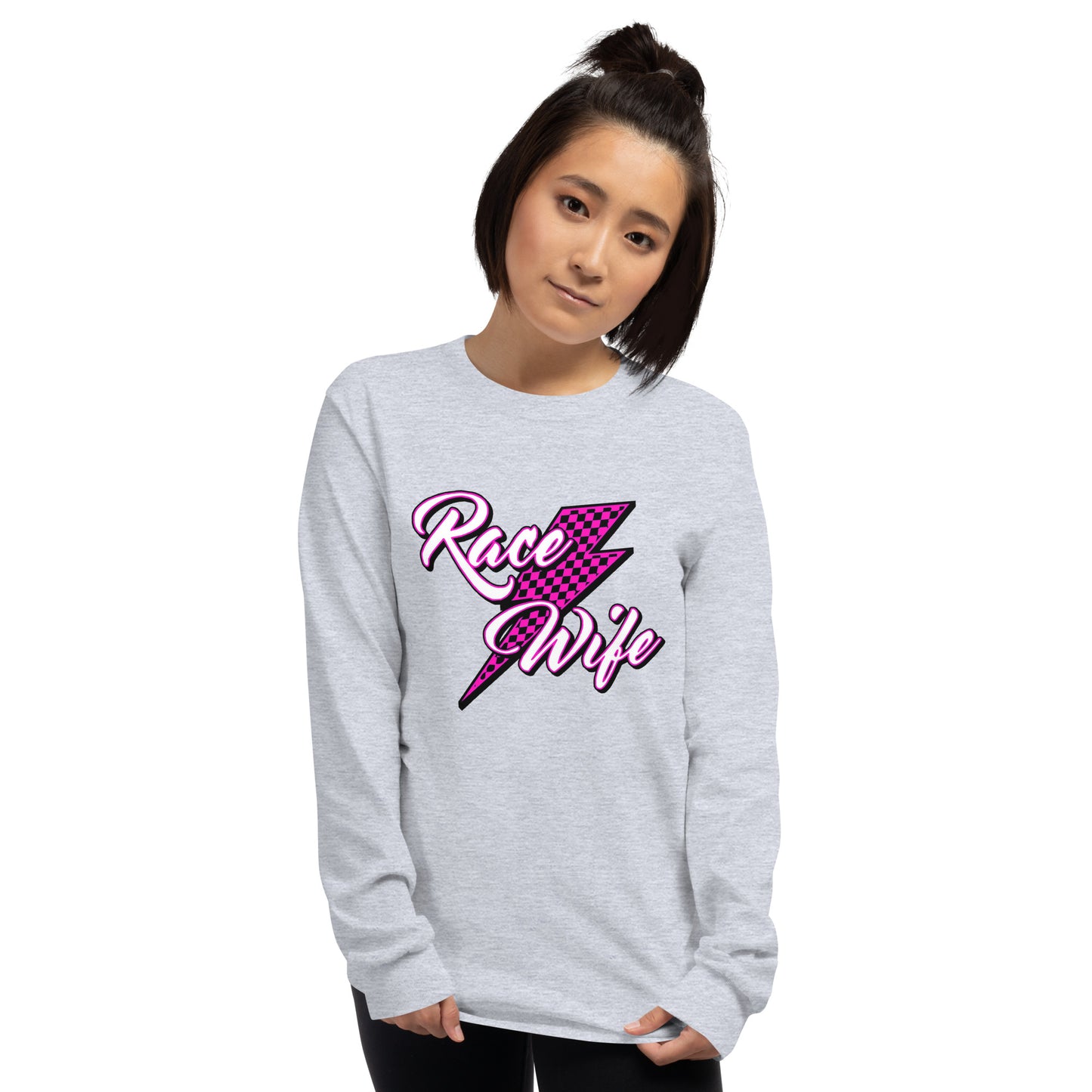 Race Wife Pink Adult Long Sleeve