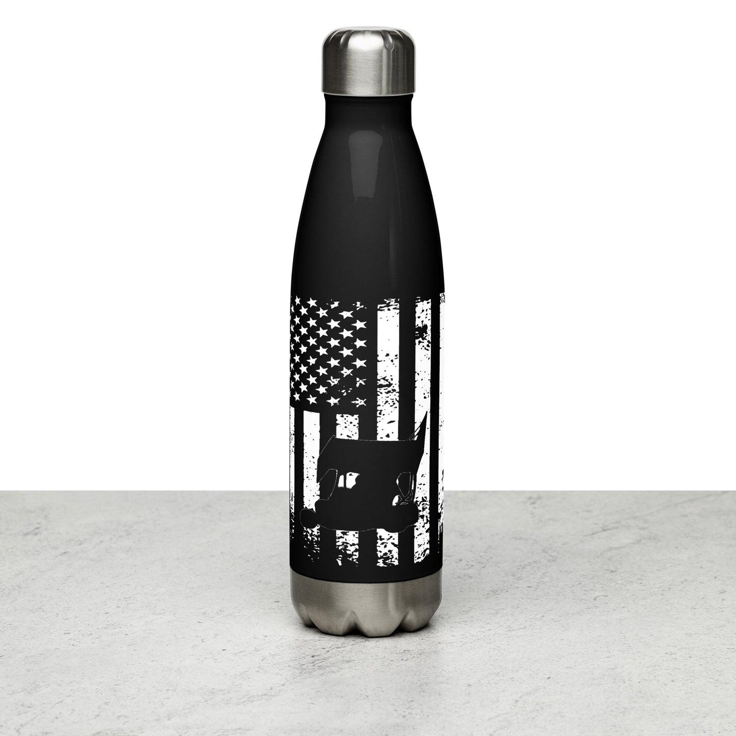American Flag Outlaw Kart Stainless Steel Water Bottle