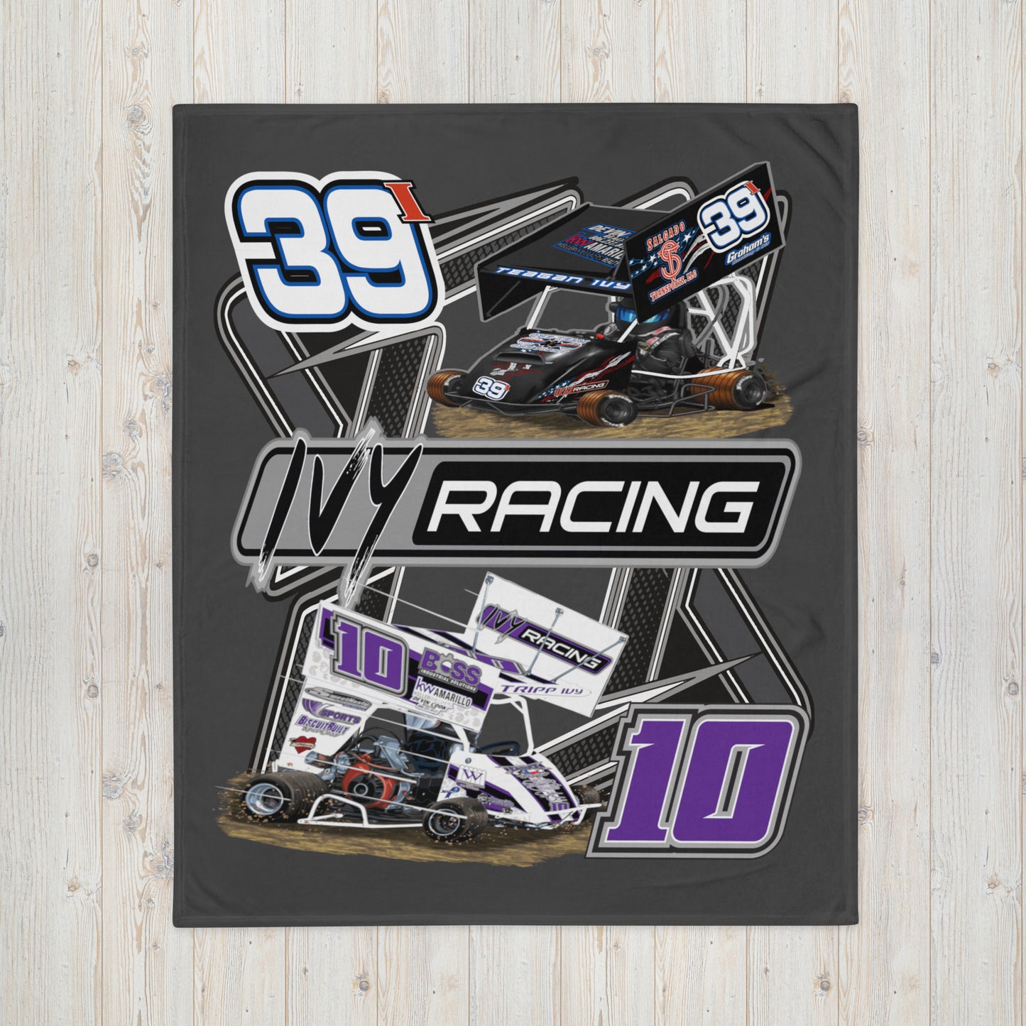Ivy Racing Throw Blanket