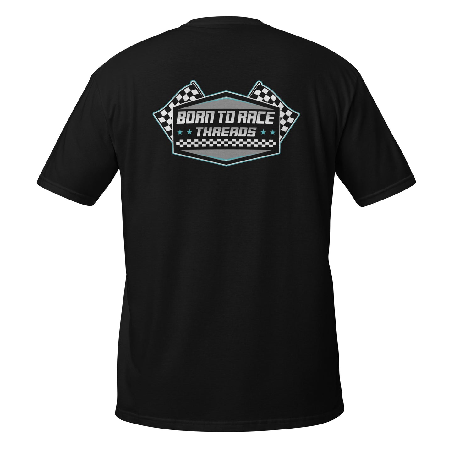 Born to Race Threads Checkered Flag Adult T-Shirt