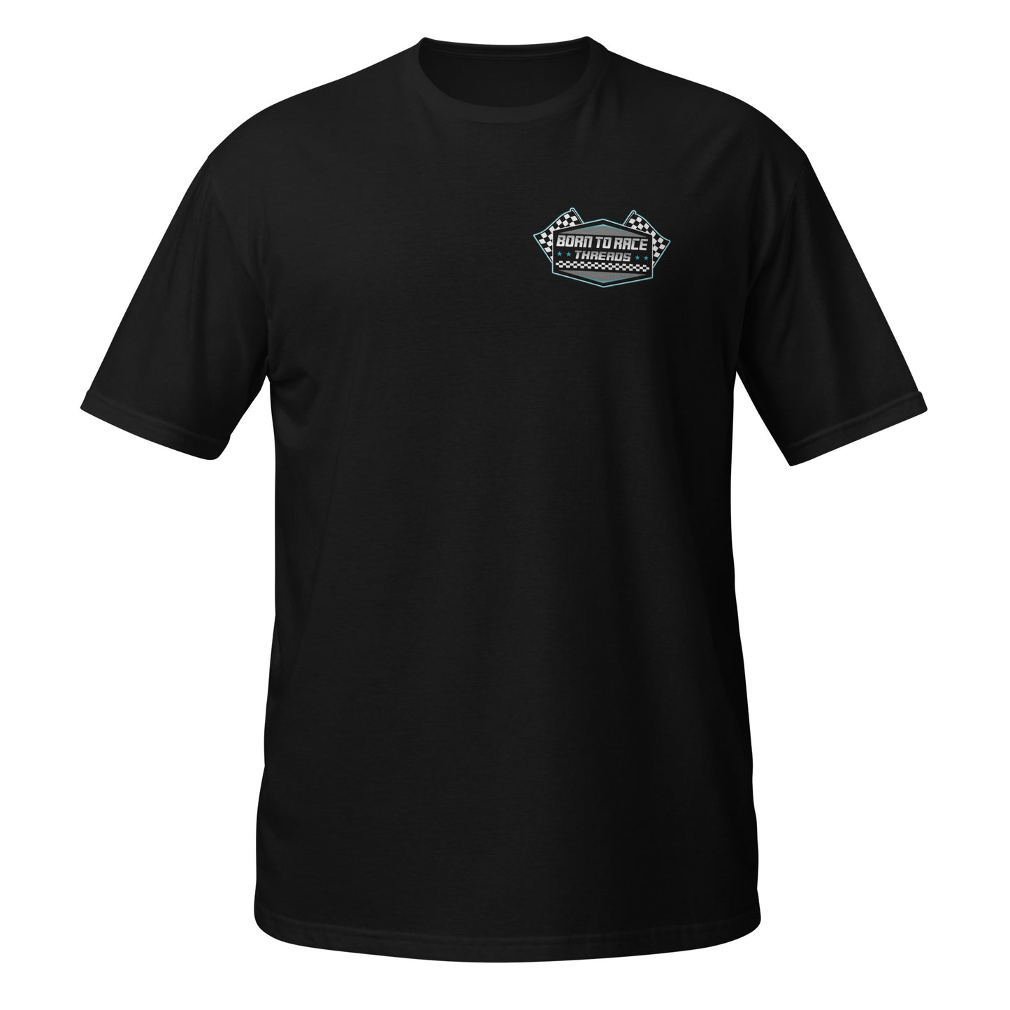Born to Race Threads Checkered Flag Adult T-Shirt