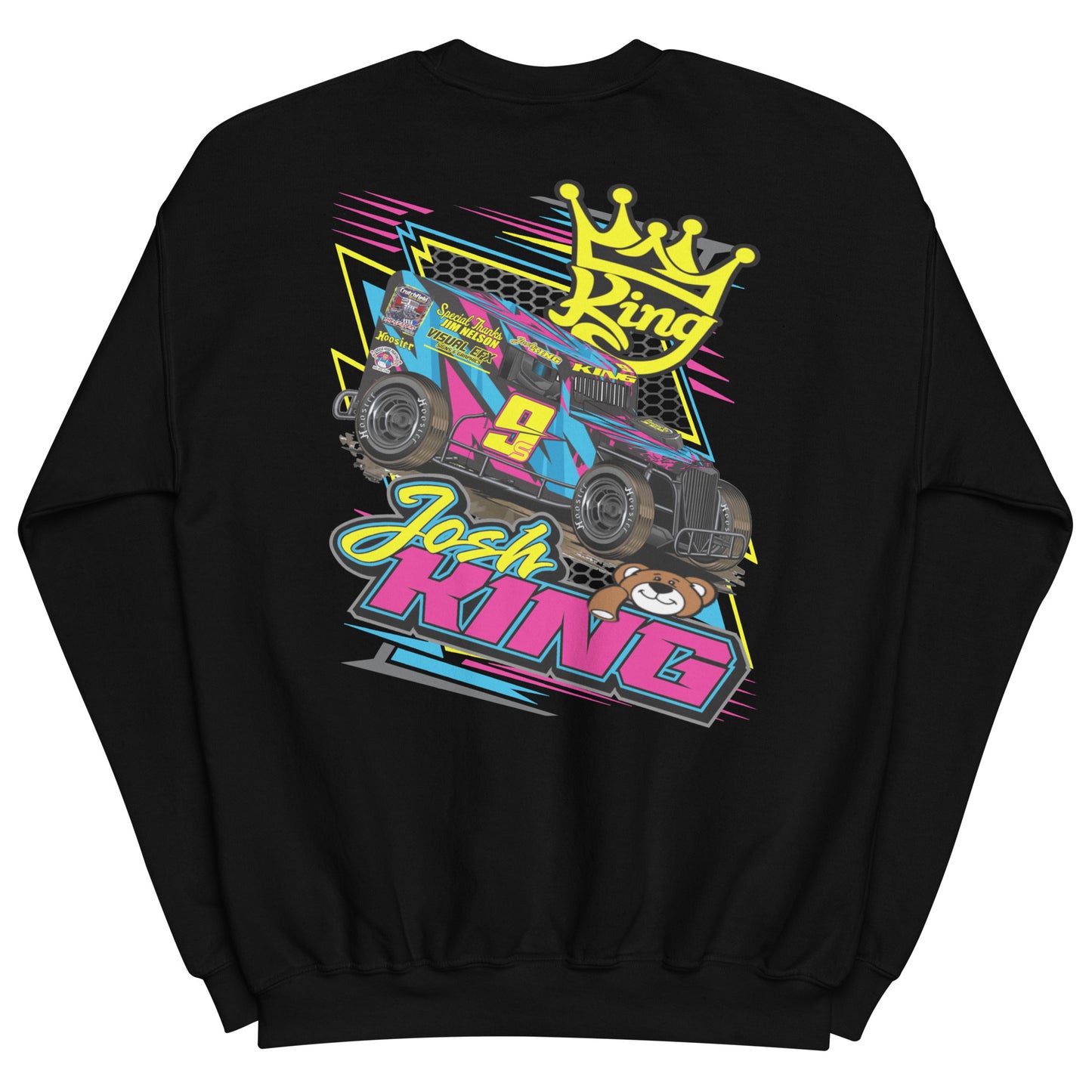 Josh King Teddy Bear Adult Crew Neck Sweatshirt