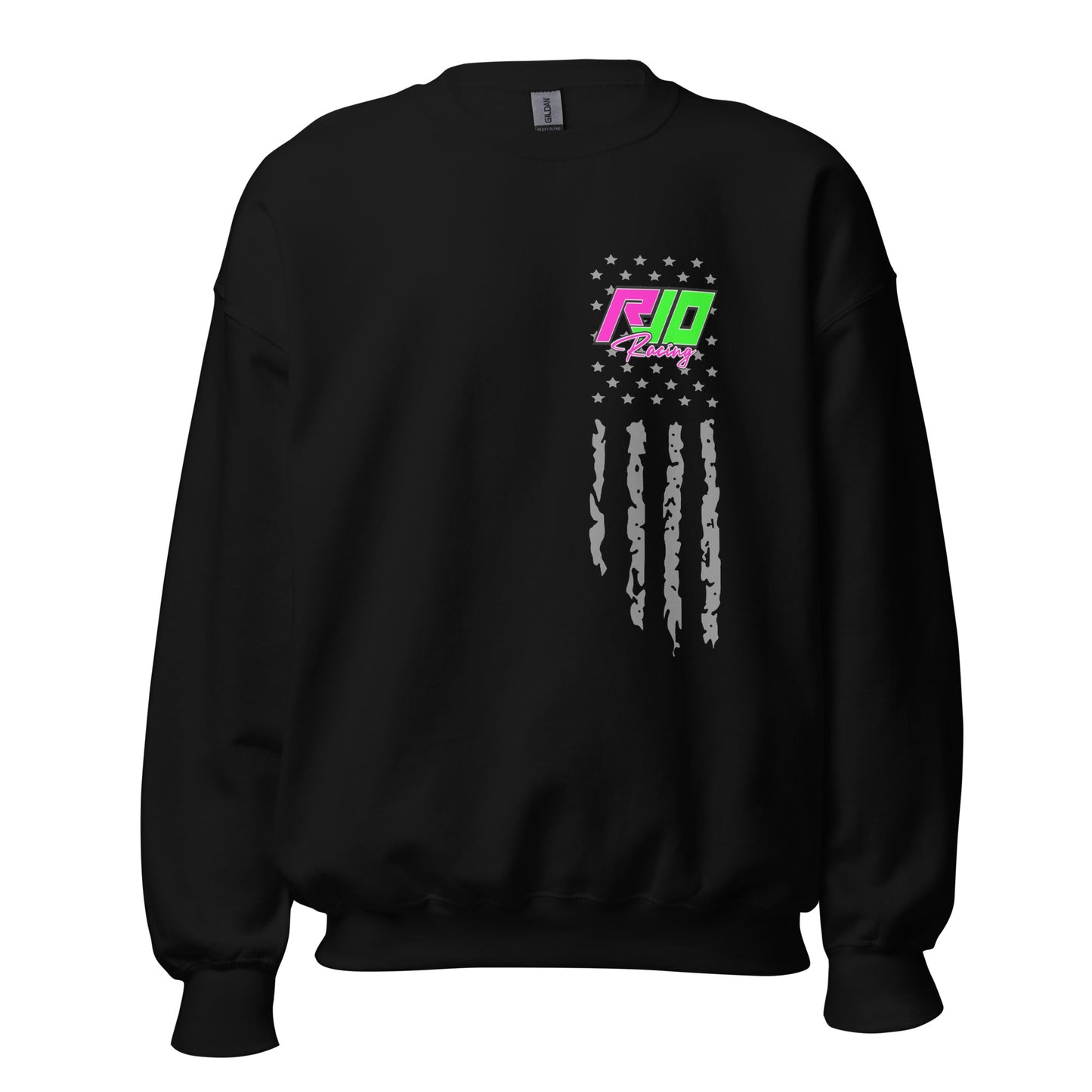 RJo Racing American Flag Adult Crewneck Sweatshirt