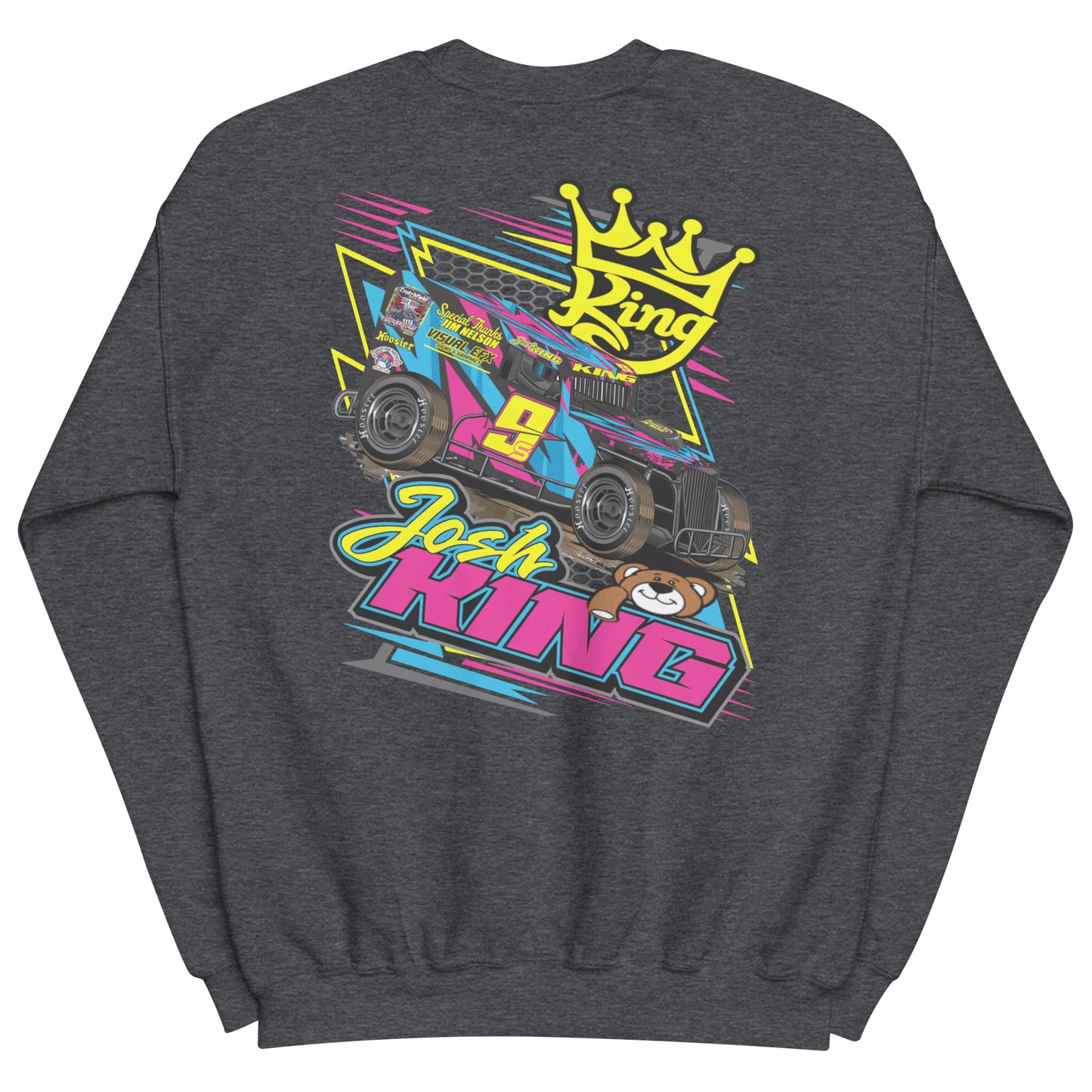 Josh King Teddy Bear Adult Crew Neck Sweatshirt