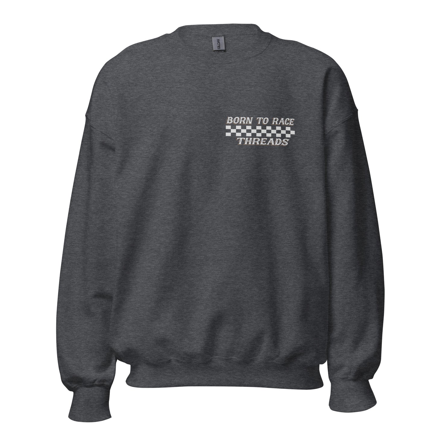 Born to Race Vintage Adult Crew Sweatshirt