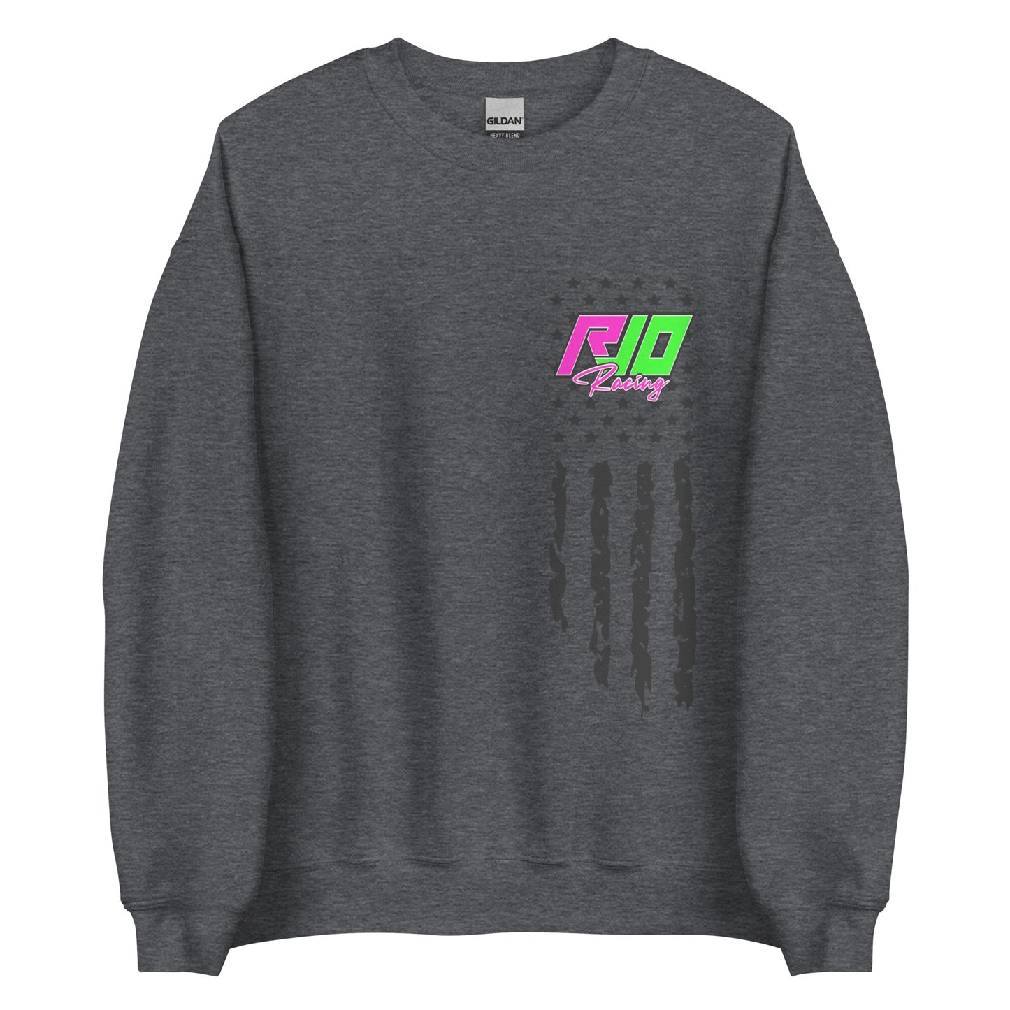 RJo Racing American Flag Adult Crewneck Sweatshirt