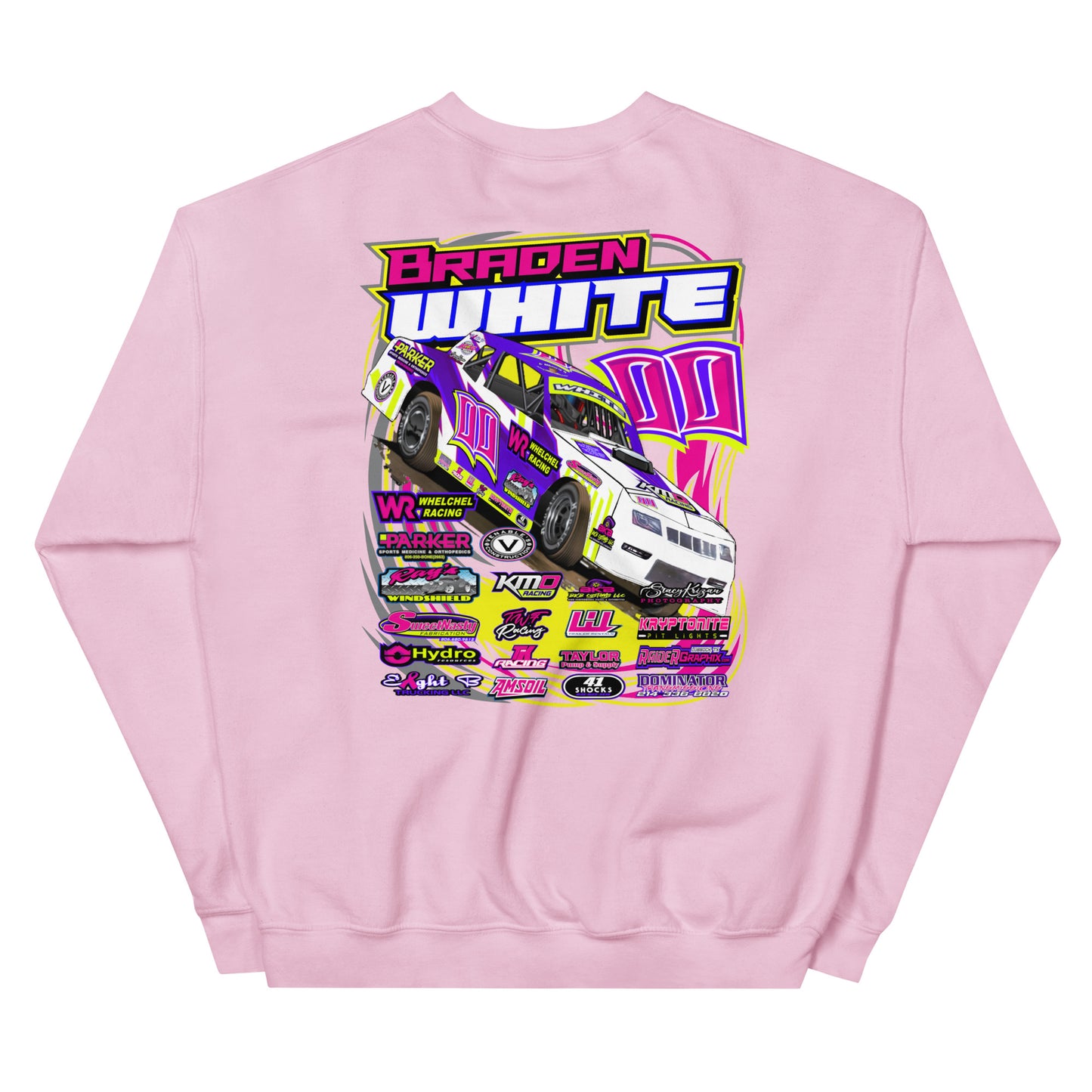 Braden White Adult Crewneck Sweatshirt