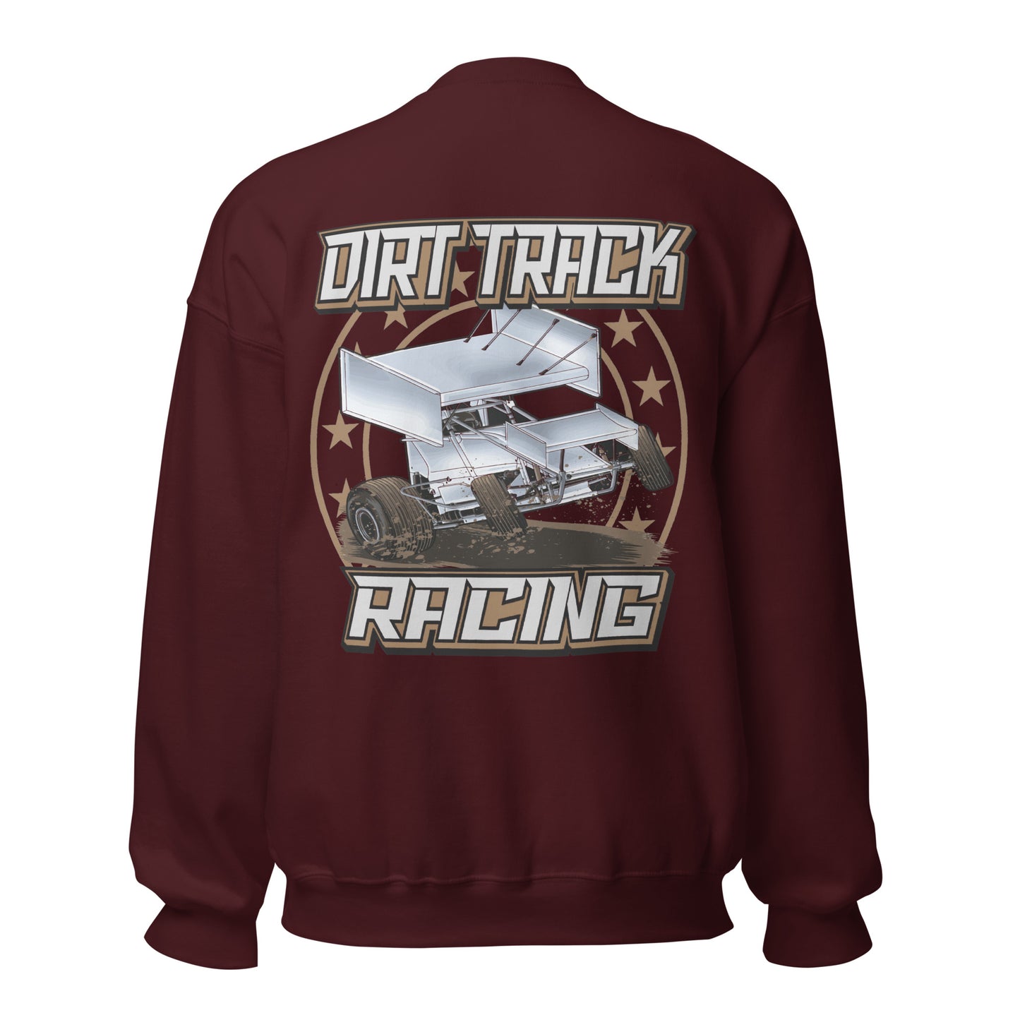 Dirt Track Racing Adult Crew Sweatshirt