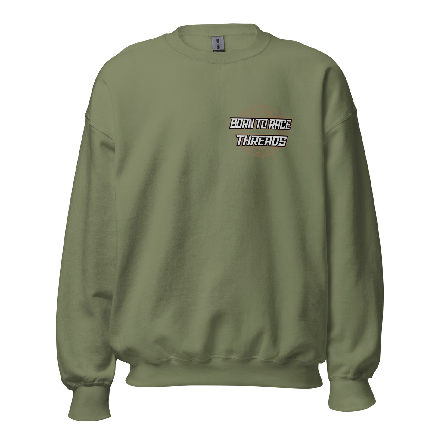 Dirt Track Racing Adult Crew Sweatshirt
