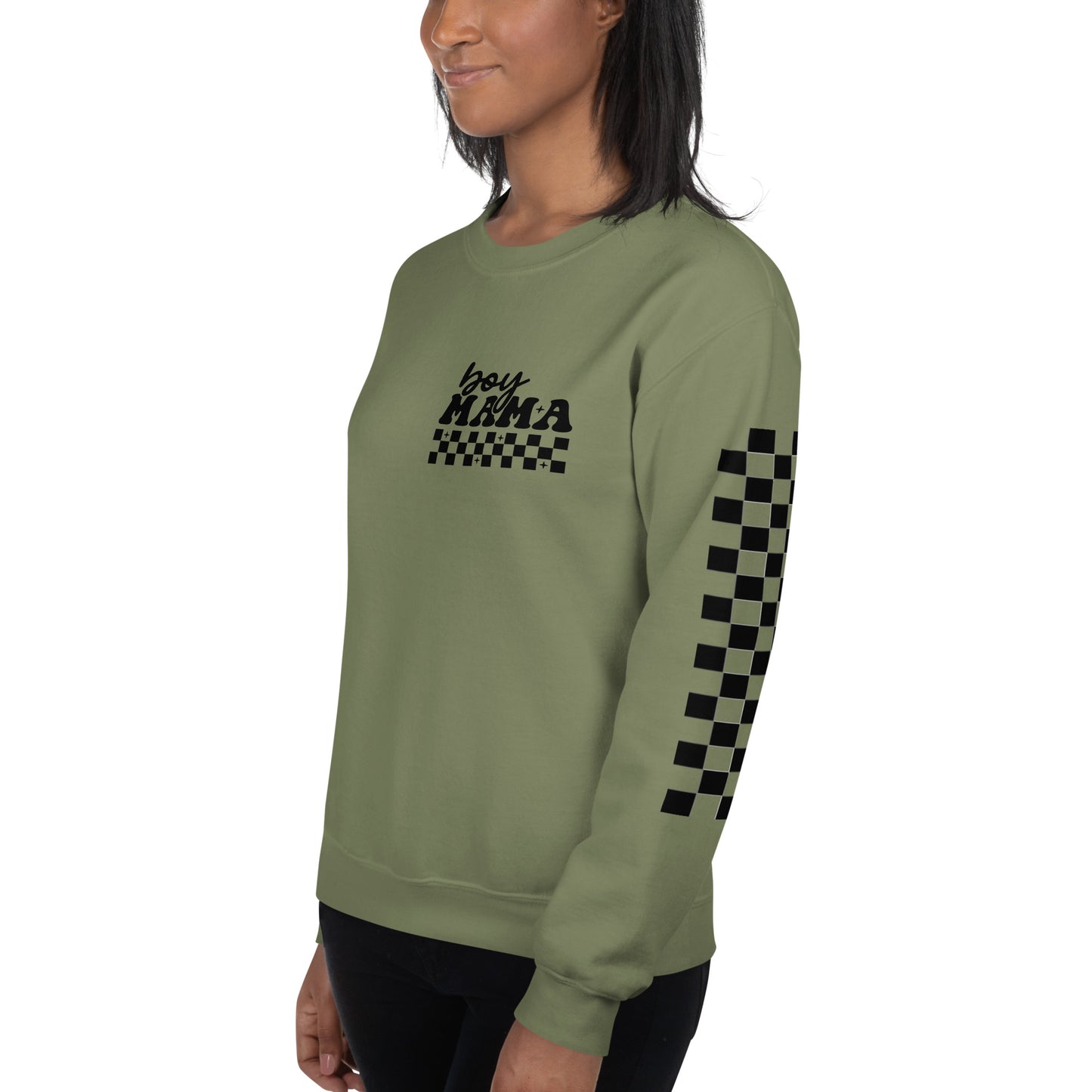 Boy Mama Adult Crew Sweatshirt