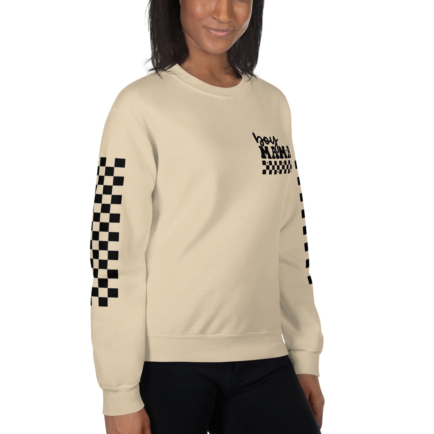 Boy Mama Adult Crew Sweatshirt