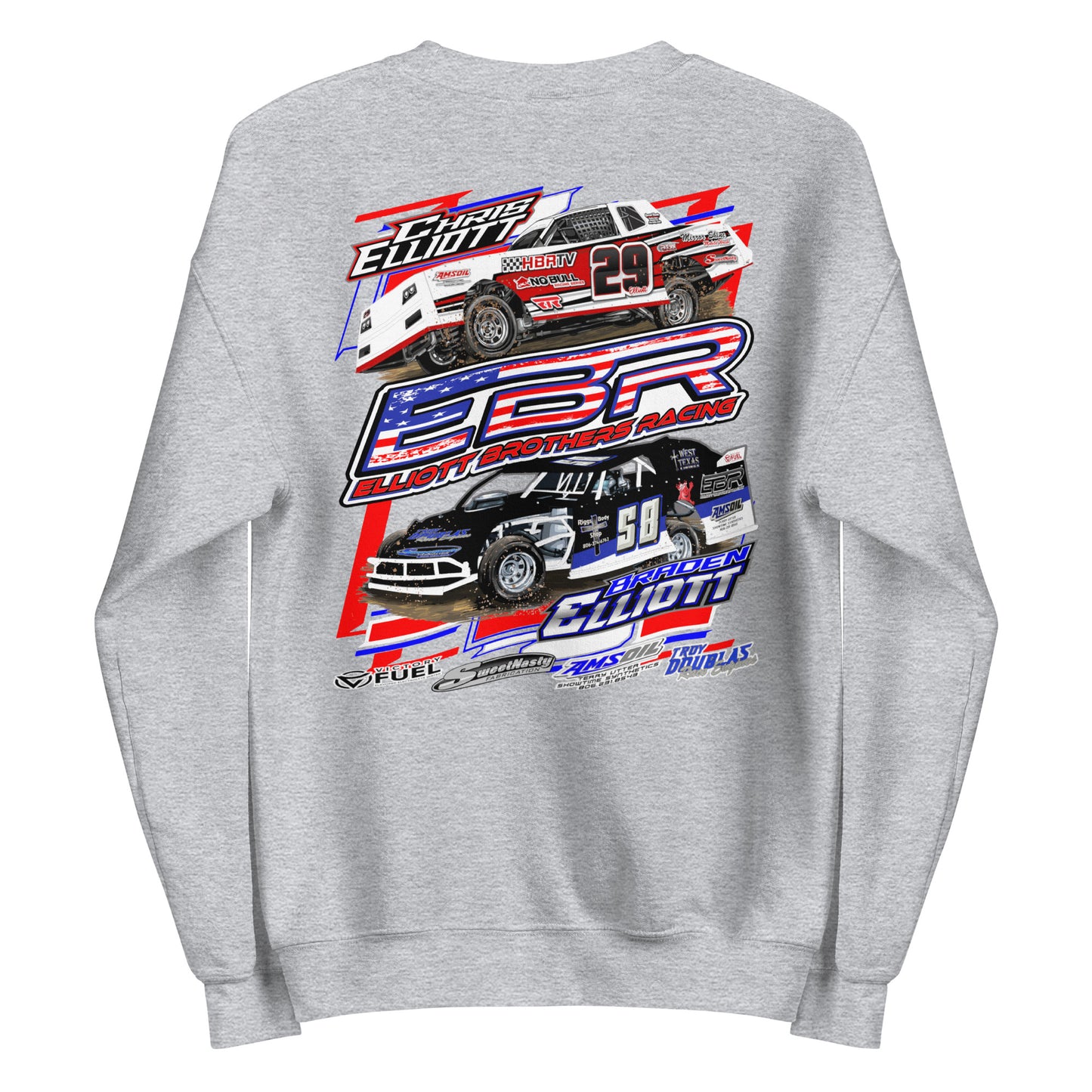 Elliott Brothers Racing Adult Crewneck Sweatshirt