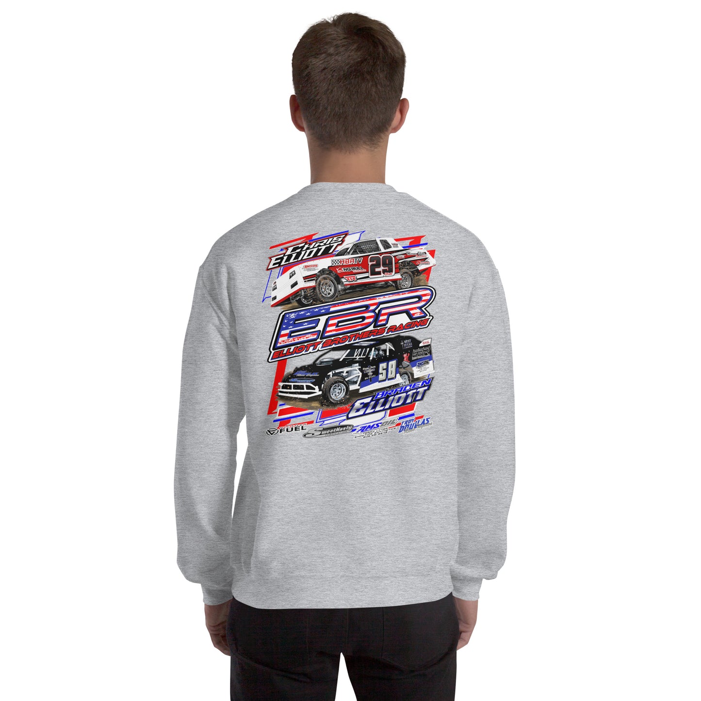 Elliott Brothers Racing Adult Crewneck Sweatshirt