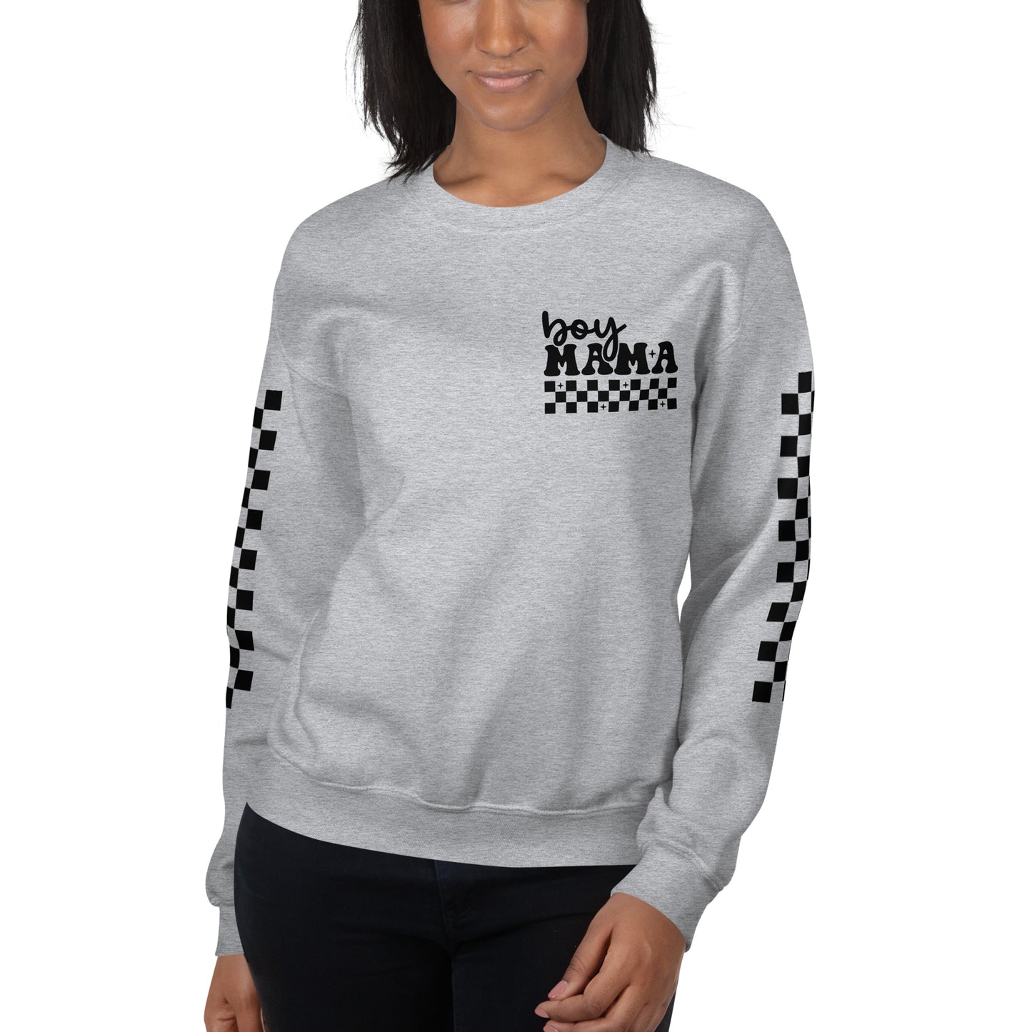 Boy Mama Adult Crew Sweatshirt
