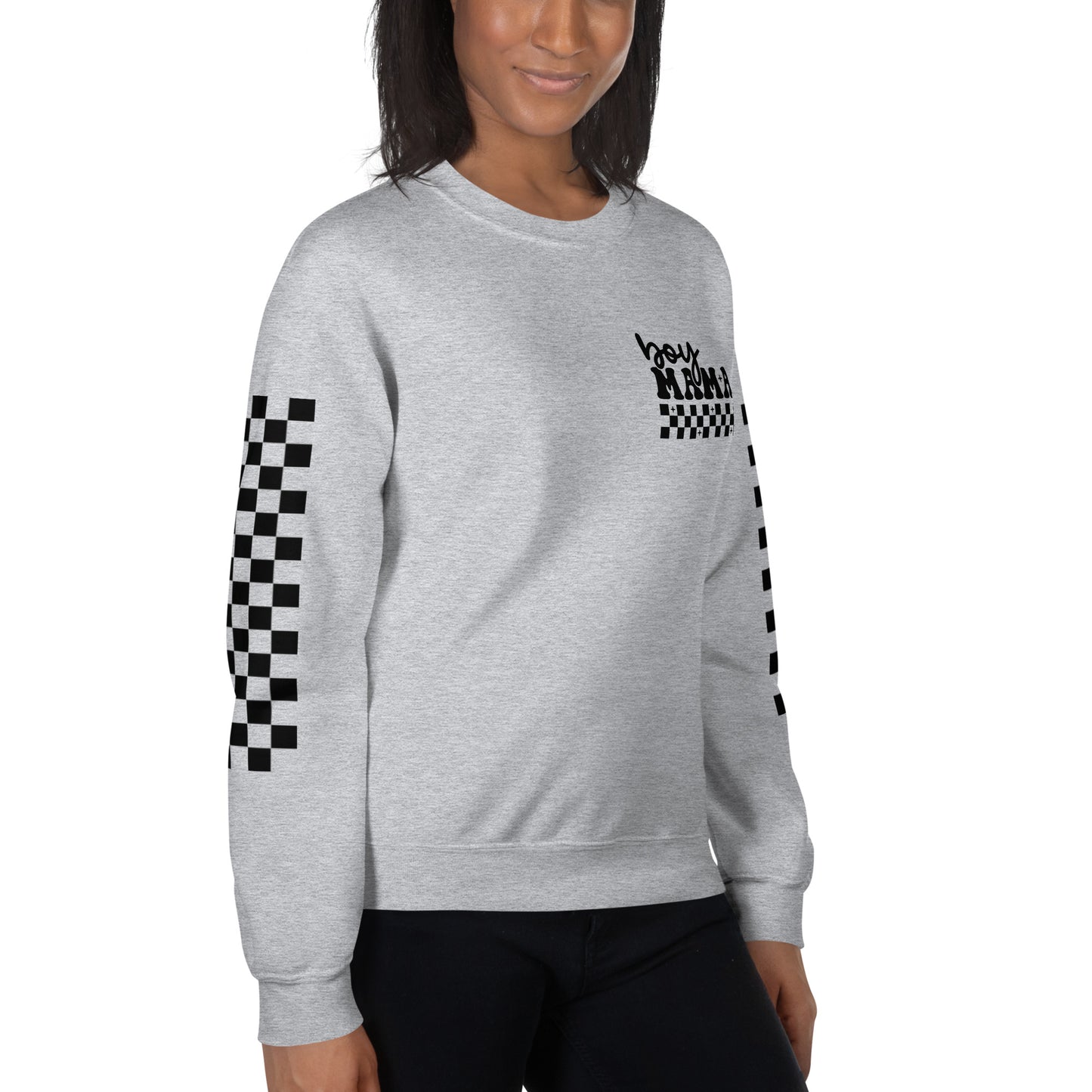 Boy Mama Adult Crew Sweatshirt