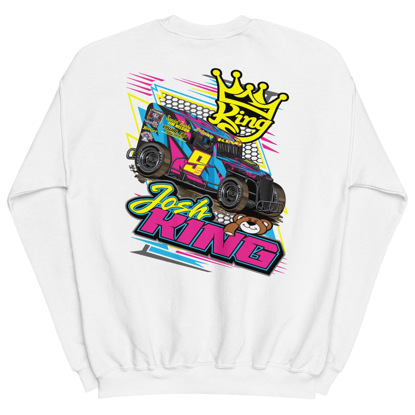 Josh King Teddy Bear Adult Crew Neck Sweatshirt