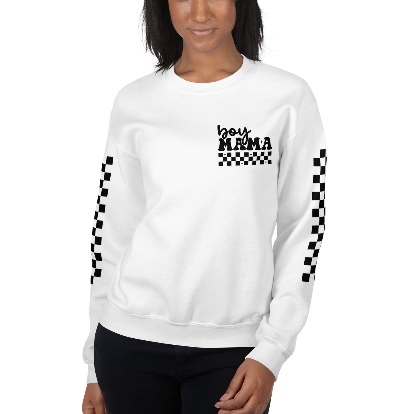 Boy Mama Adult Crew Sweatshirt