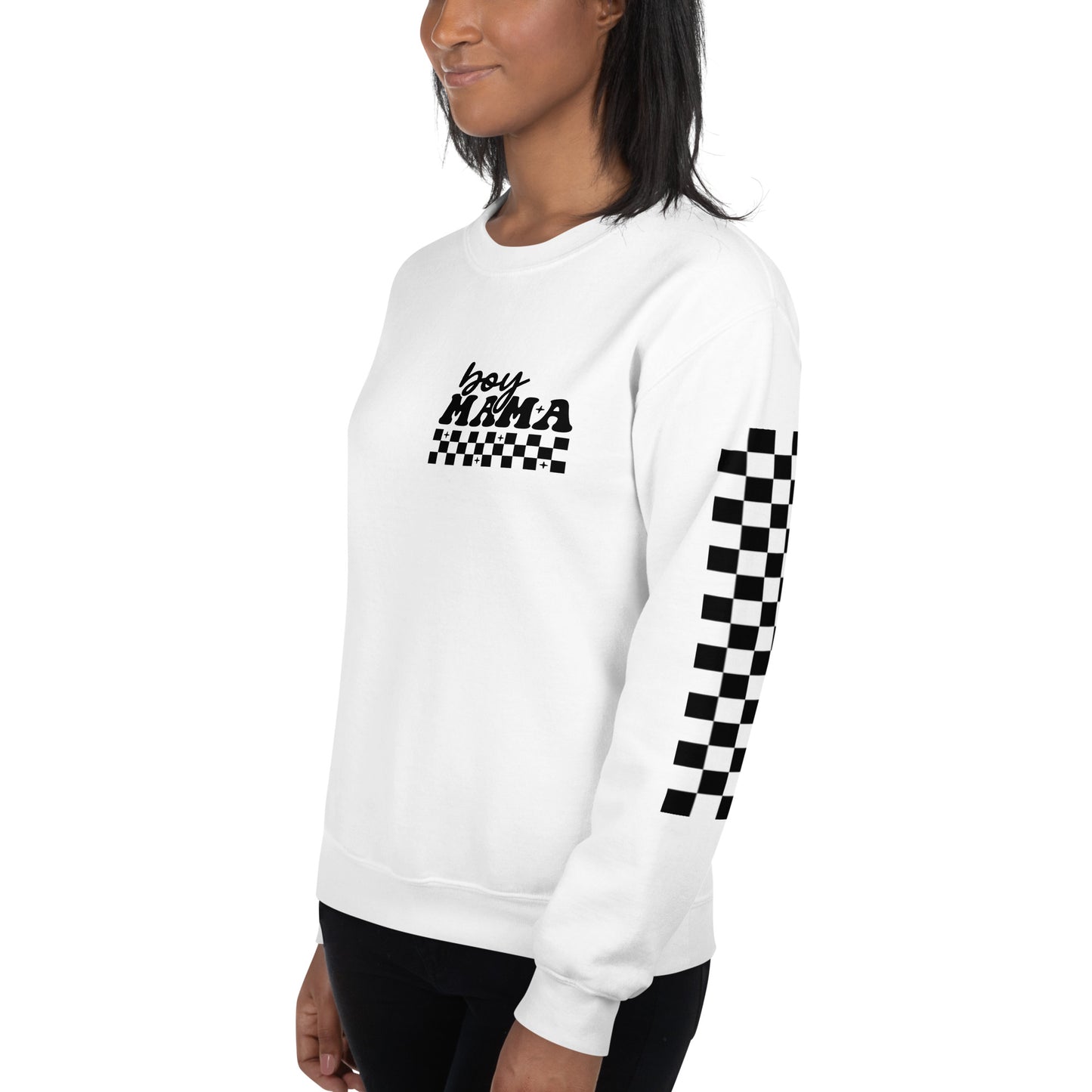 Boy Mama Adult Crew Sweatshirt