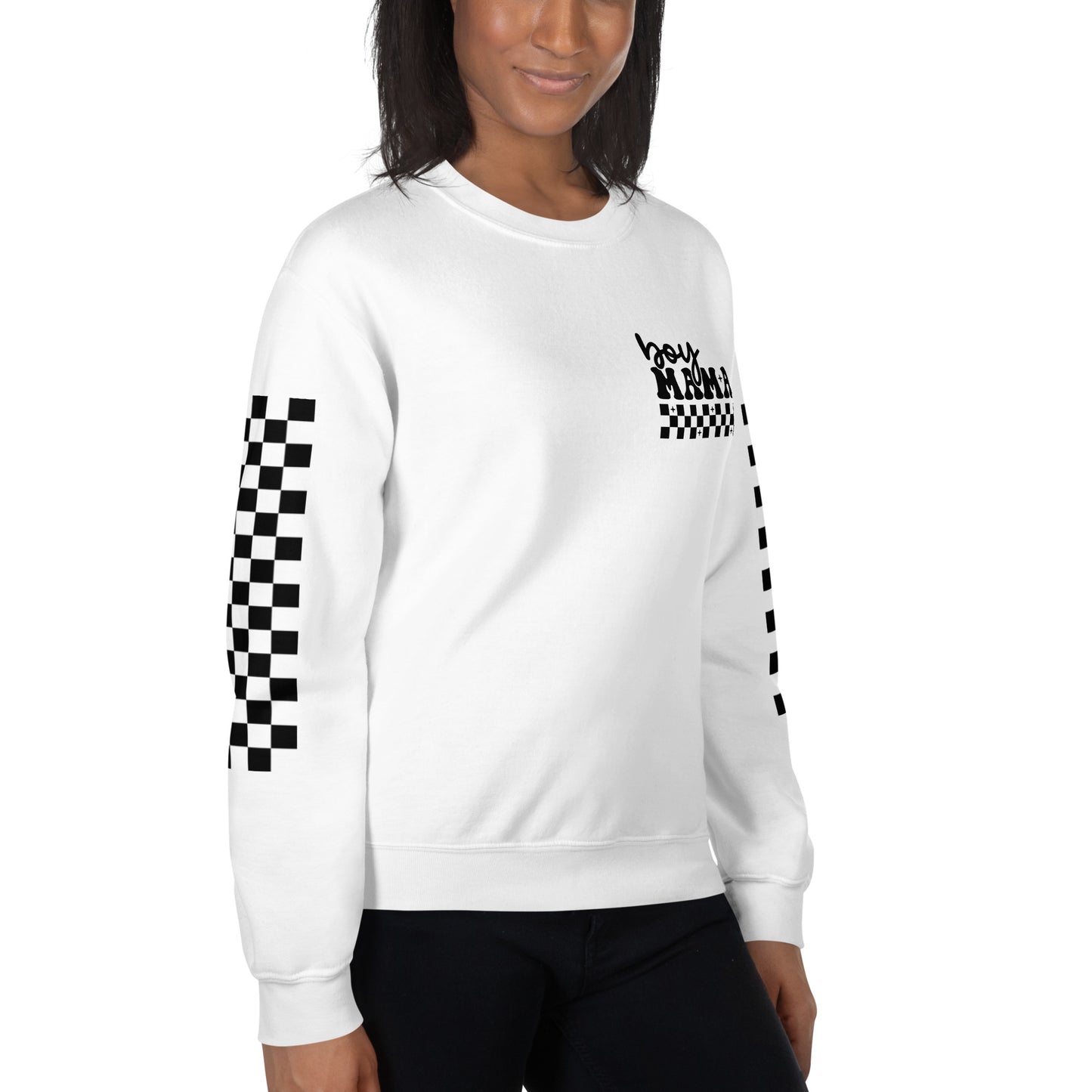 Boy Mama Adult Crew Sweatshirt