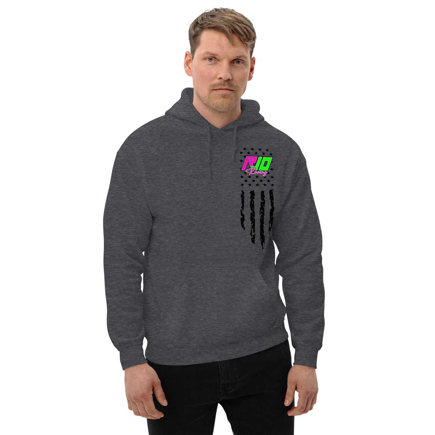 RJo Racing American Flag Adult Hoodie Sweatshirt