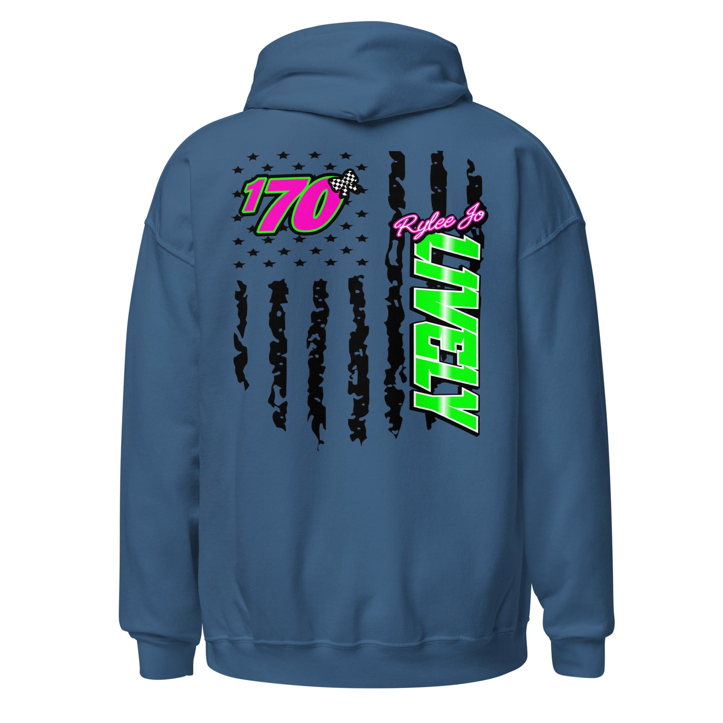 RJo Racing American Flag Adult Hoodie Sweatshirt