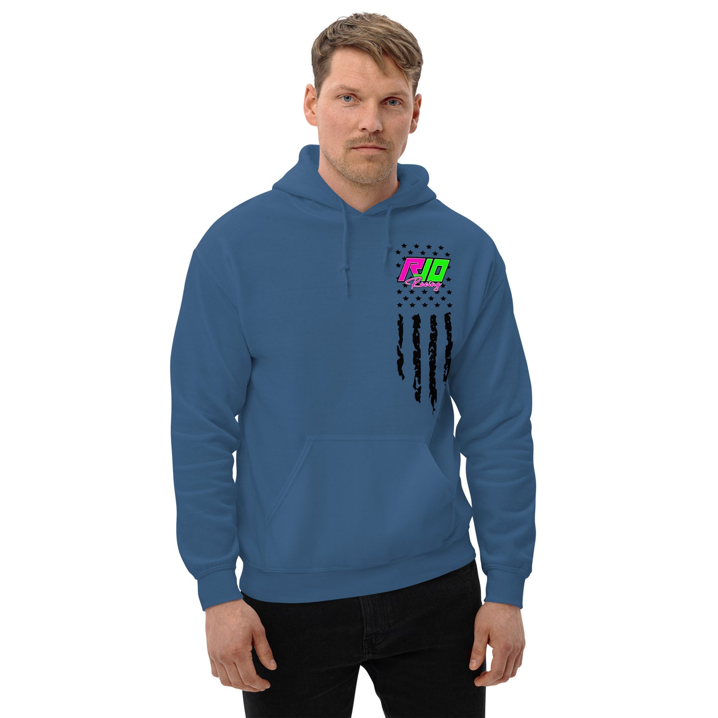 RJo Racing American Flag Adult Hoodie Sweatshirt