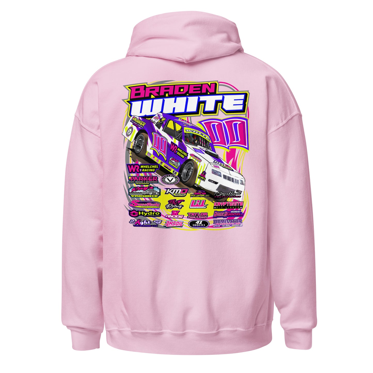 Braden White Adult Hoodie Sweatshirt