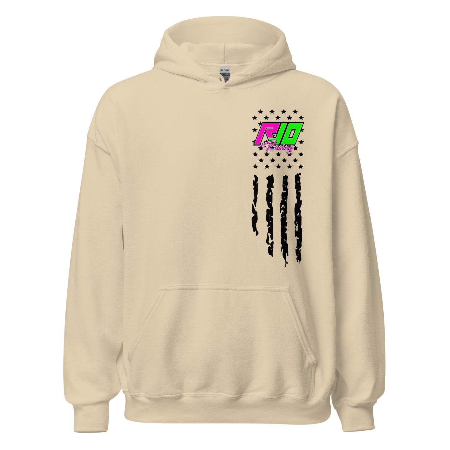 RJo Racing American Flag Adult Hoodie Sweatshirt