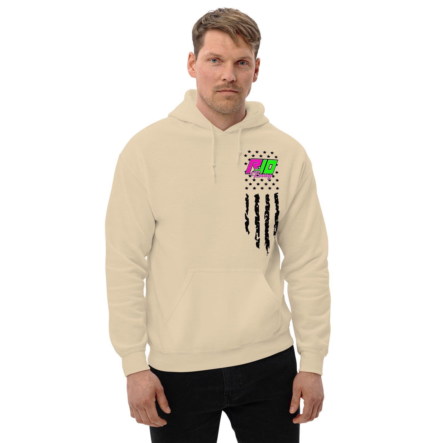 RJo Racing American Flag Adult Hoodie Sweatshirt