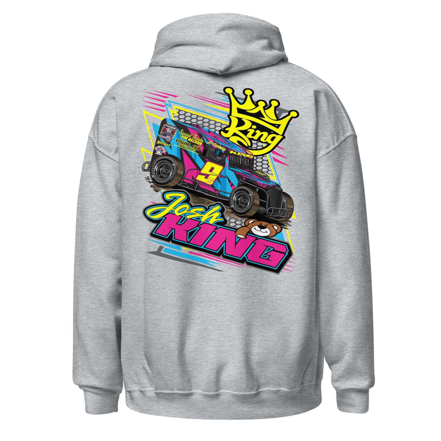 Josh King Teddy Bear Adult Hoodie Sweatshirt