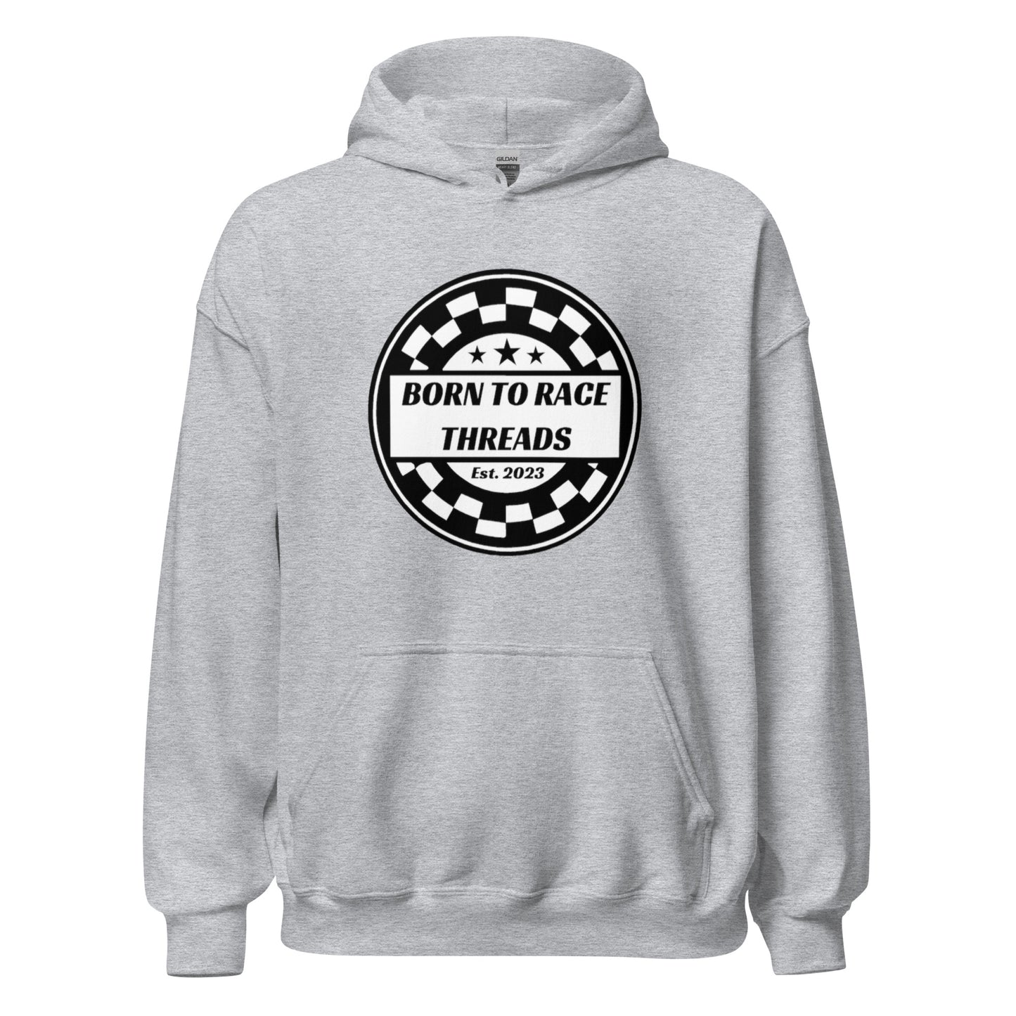Born to Race Checkered Adult Hoodie Sweatshirt