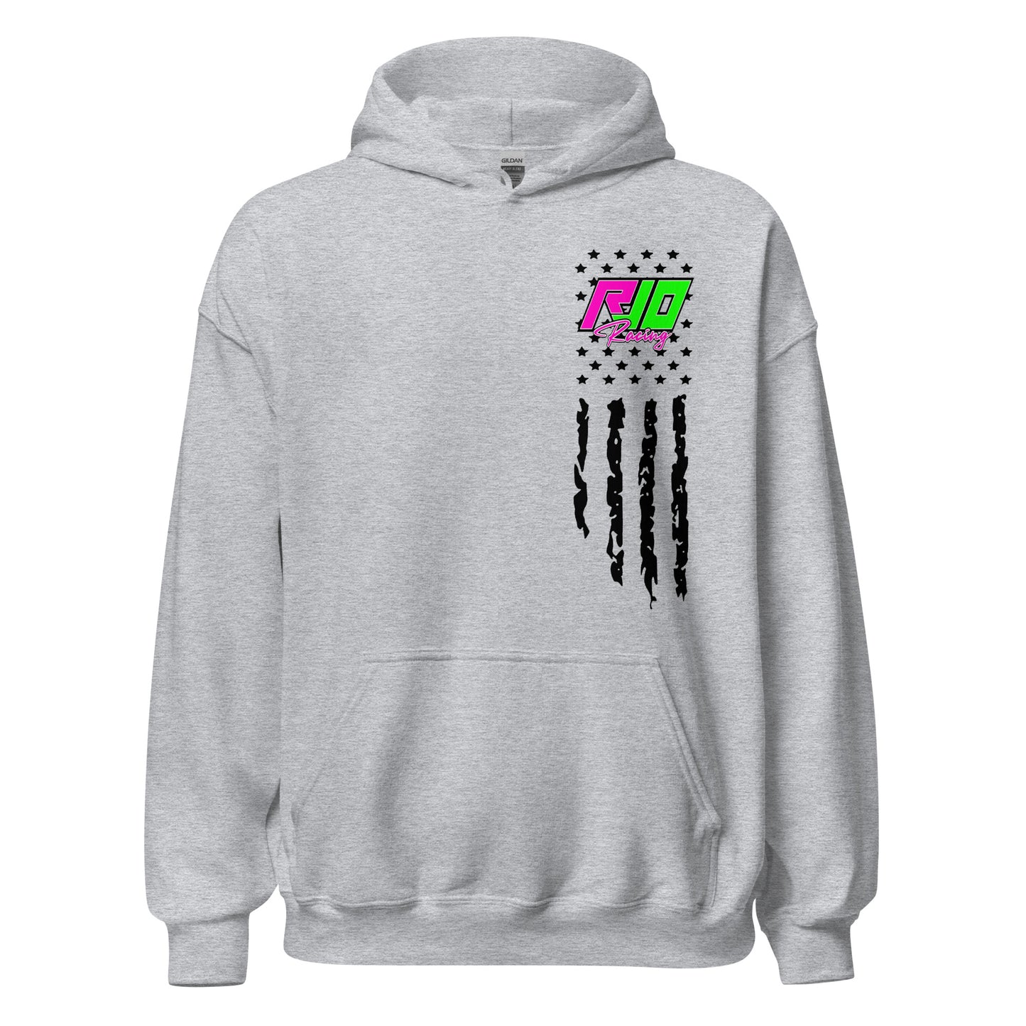 RJo Racing American Flag Adult Hoodie Sweatshirt