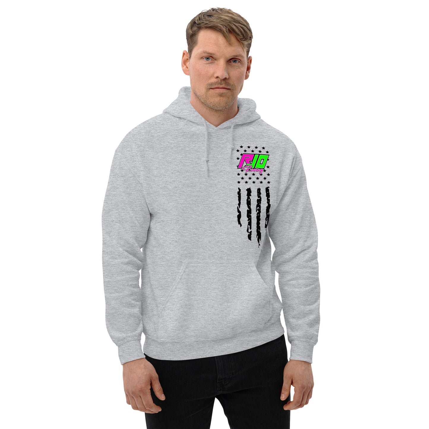 RJo Racing American Flag Adult Hoodie Sweatshirt