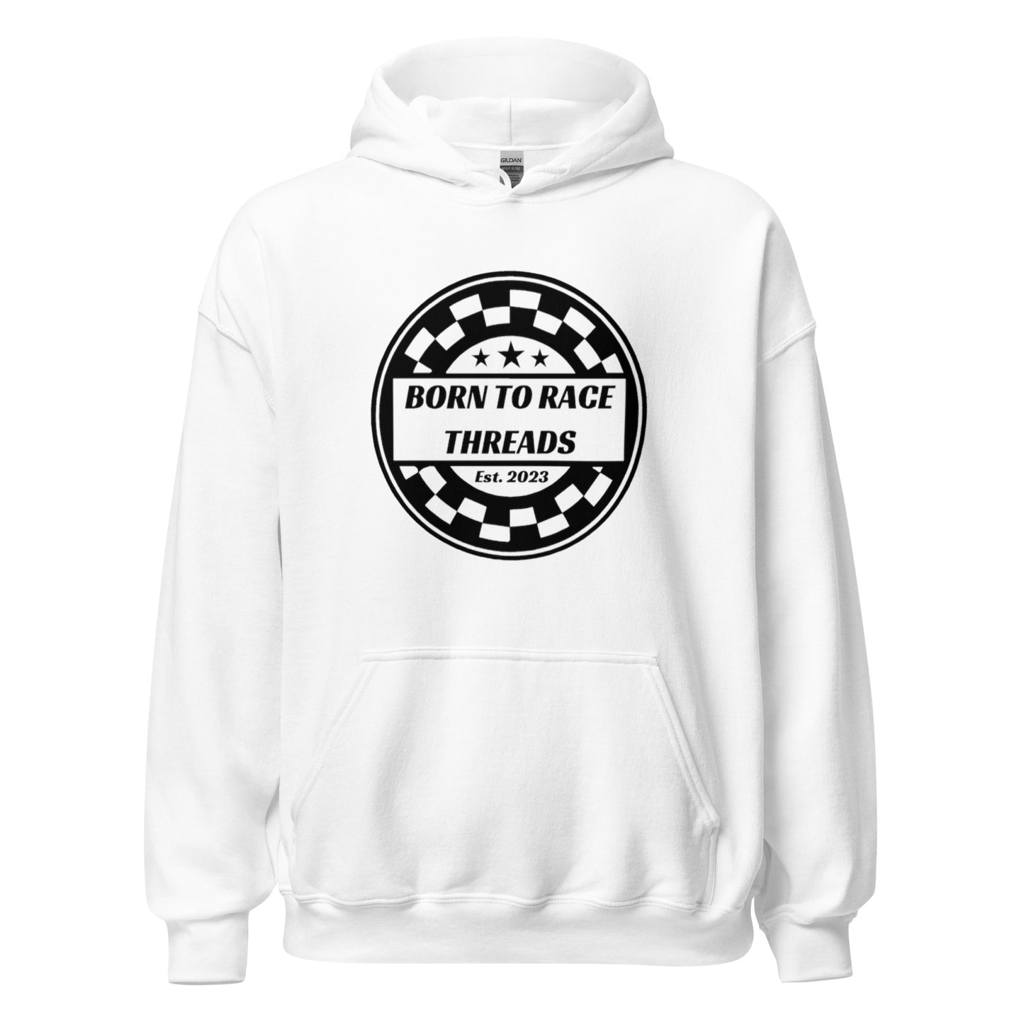 Born to Race Checkered Adult Hoodie Sweatshirt