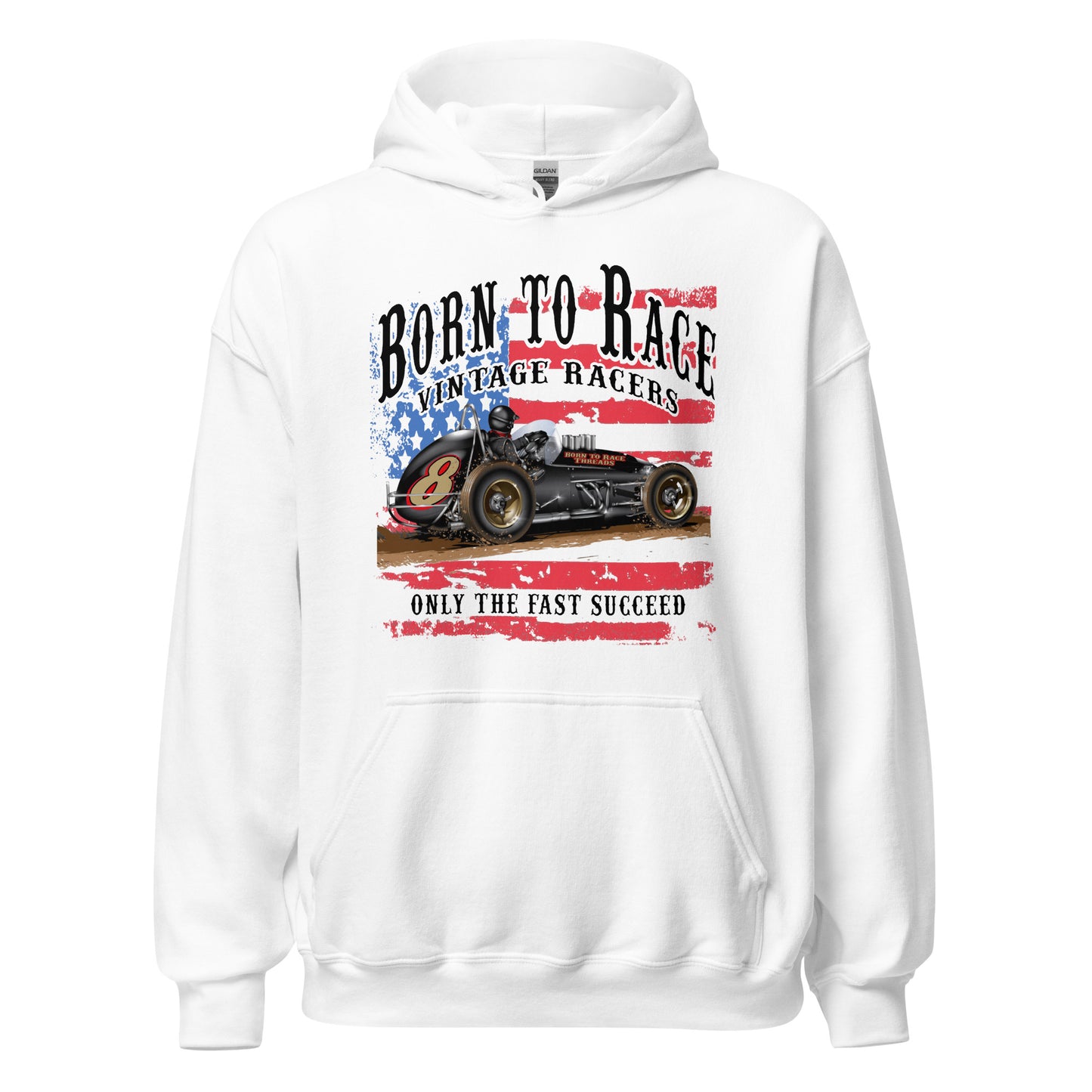 Vintage Sprint Racer Adult Hoodie Sweatshirt