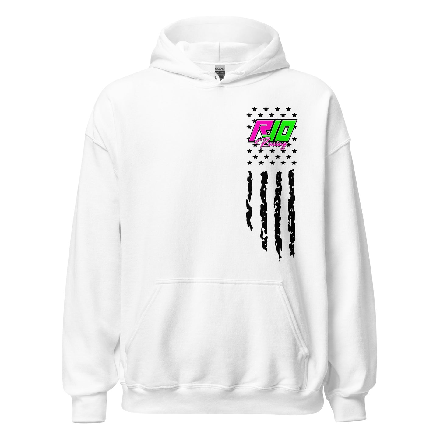 RJo Racing American Flag Adult Hoodie Sweatshirt
