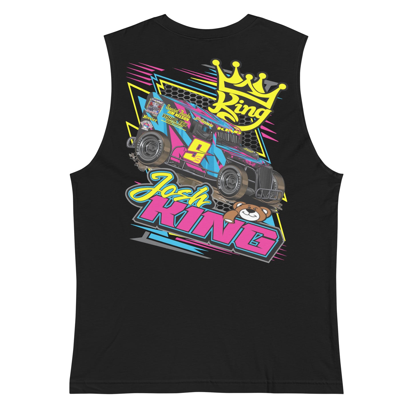 Josh King Teddy Bear Racing Muscle Shirt