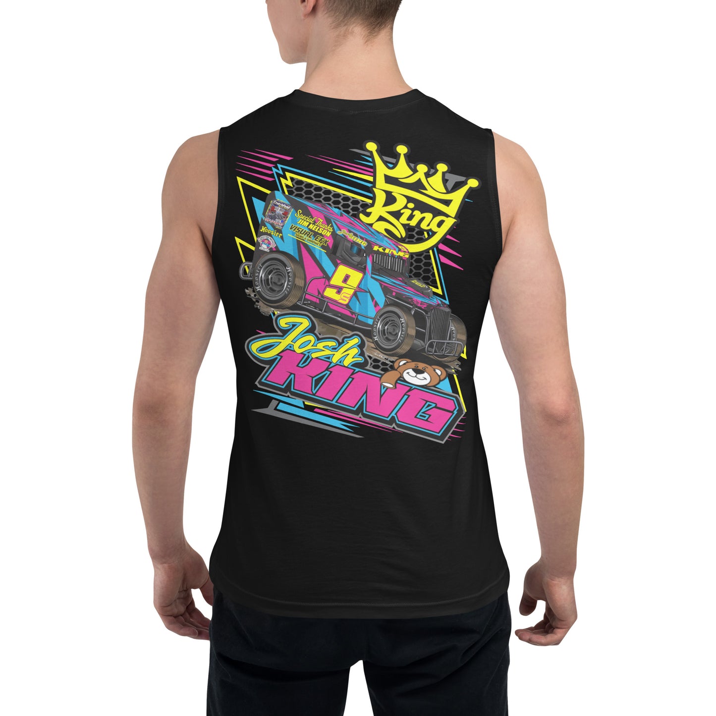 Josh King Teddy Bear Racing Muscle Shirt