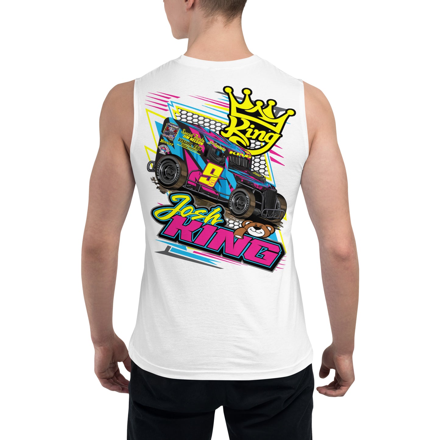 Josh King Teddy Bear Racing Muscle Shirt