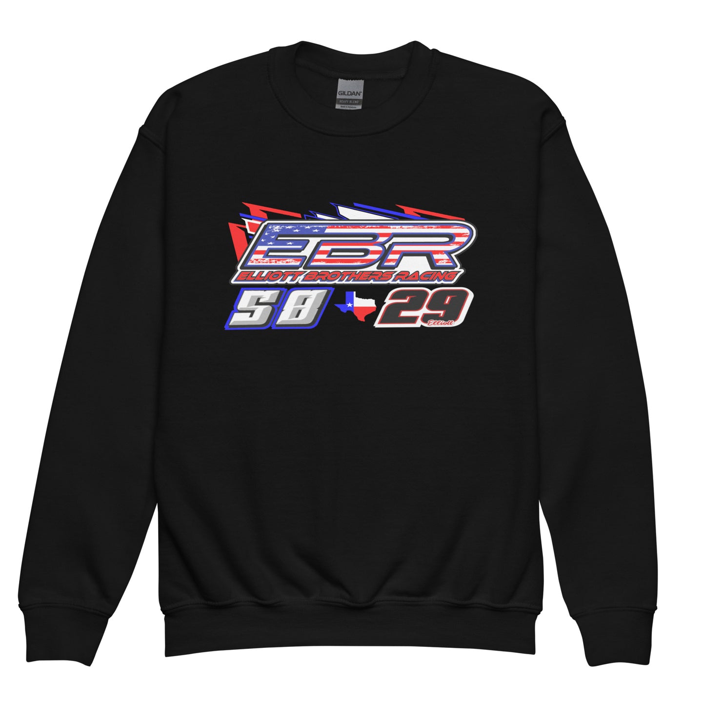 Elliott Brothers Racing Kids Crewneck Sweatshirt