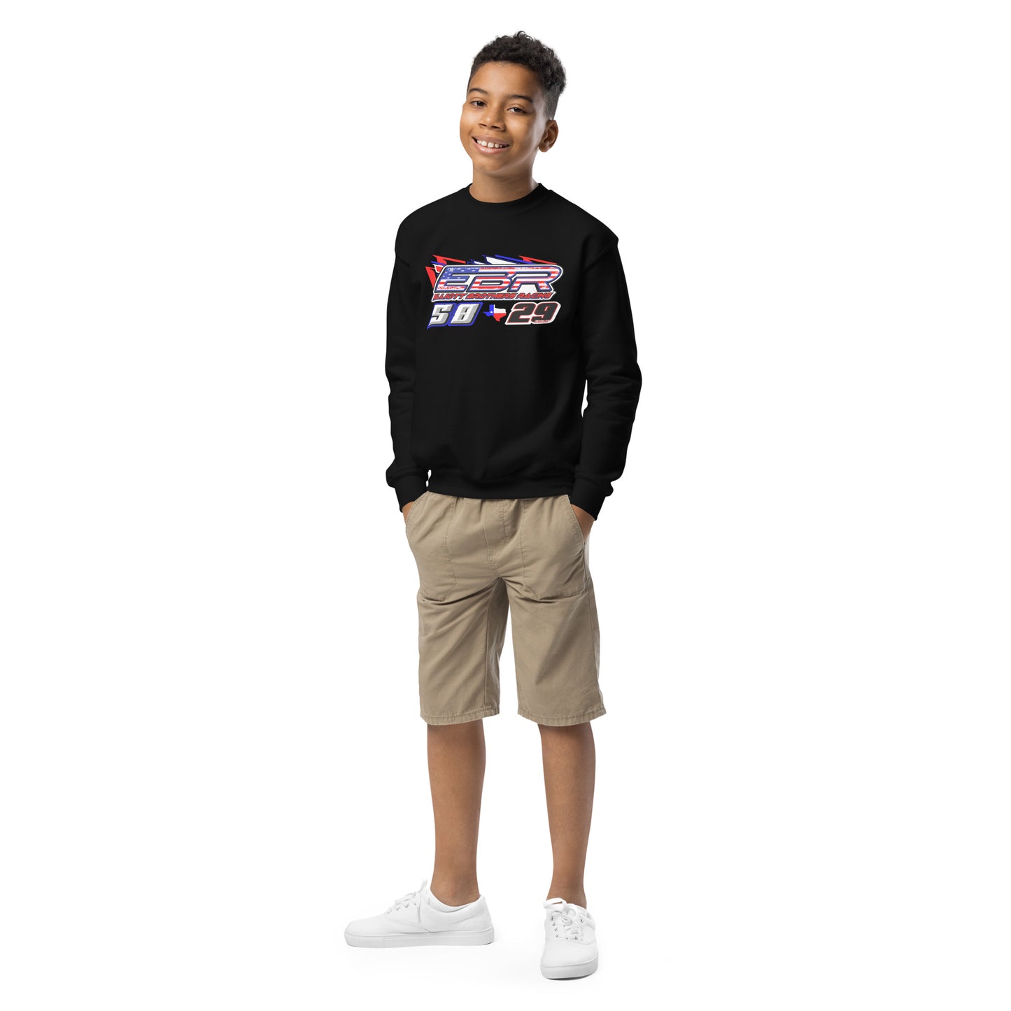 Elliott Brothers Racing Kids Crewneck Sweatshirt