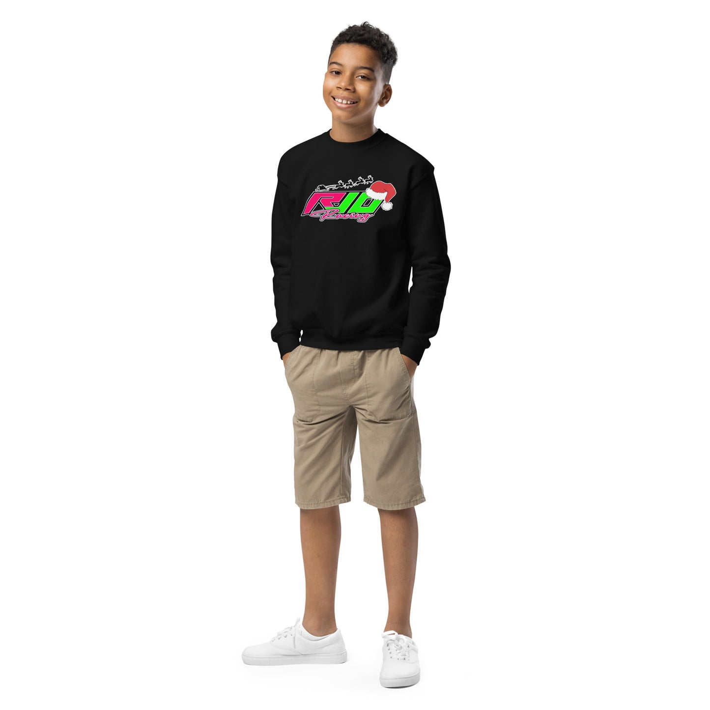 RJo Racing Christmas 2024 Kids Crewneck Sweatshirt