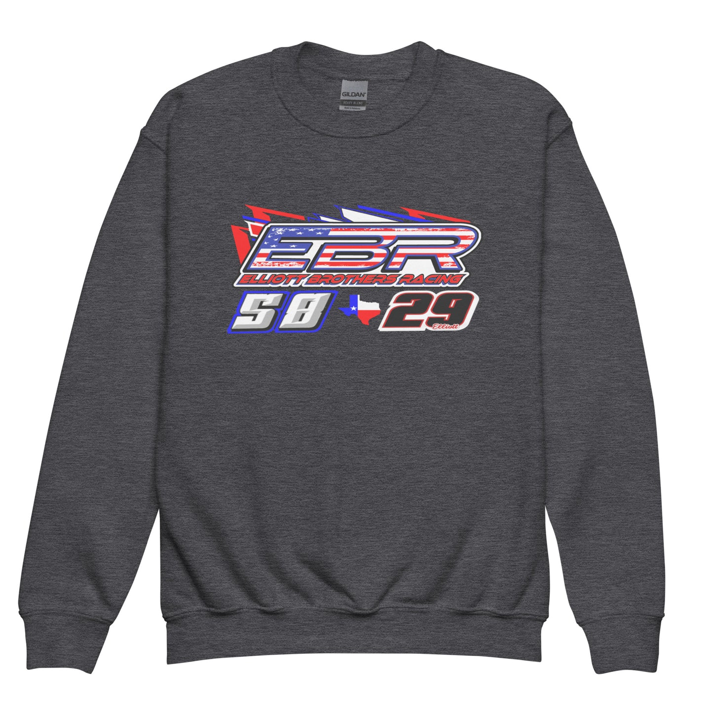 Elliott Brothers Racing Kids Crewneck Sweatshirt