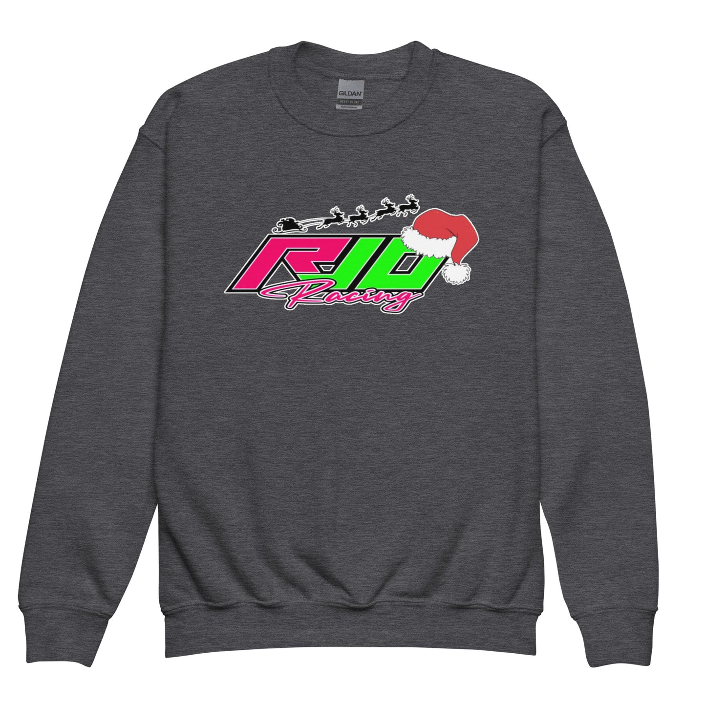 RJo Racing Christmas 2024 Kids Crewneck Sweatshirt