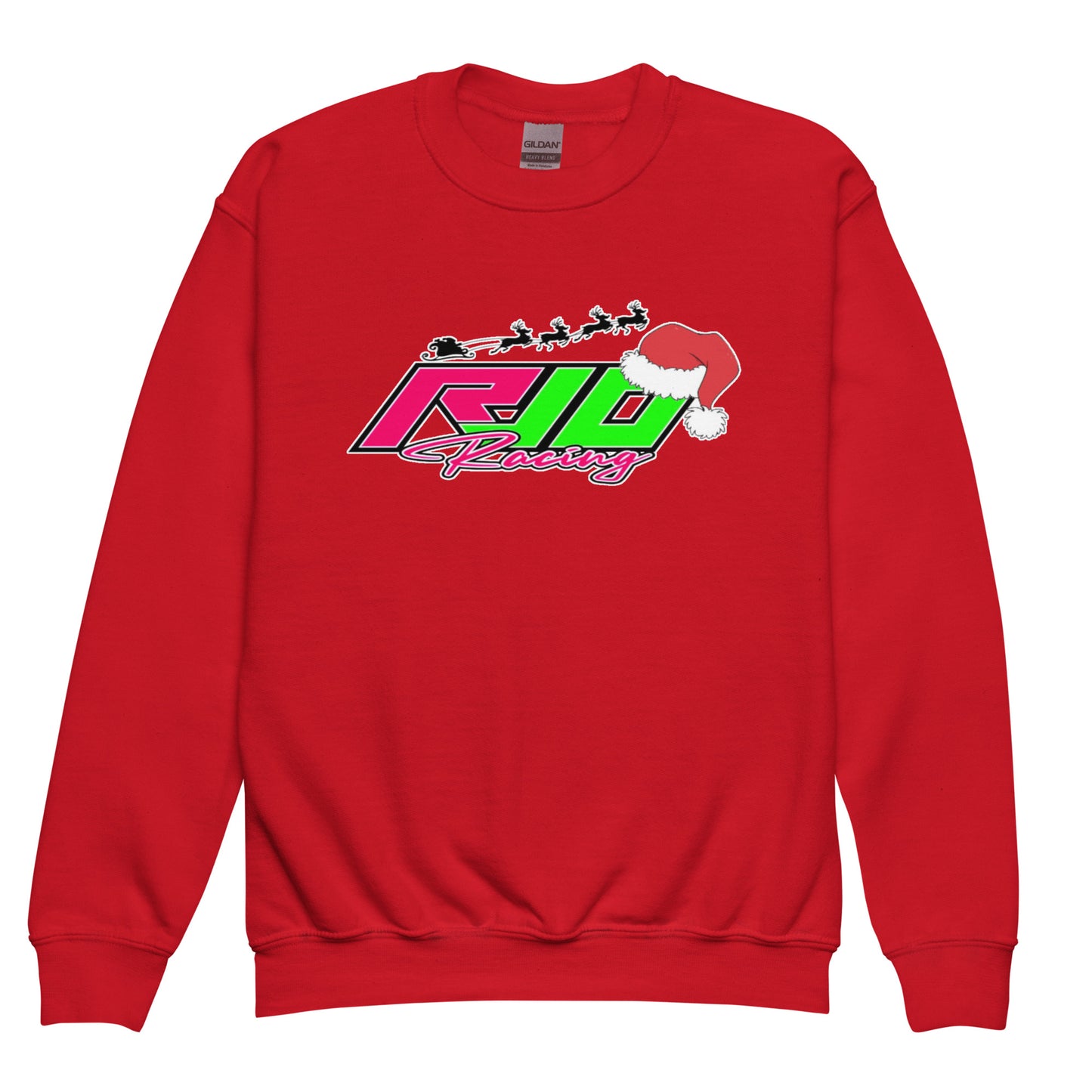 RJo Racing Christmas 2024 Kids Crewneck Sweatshirt