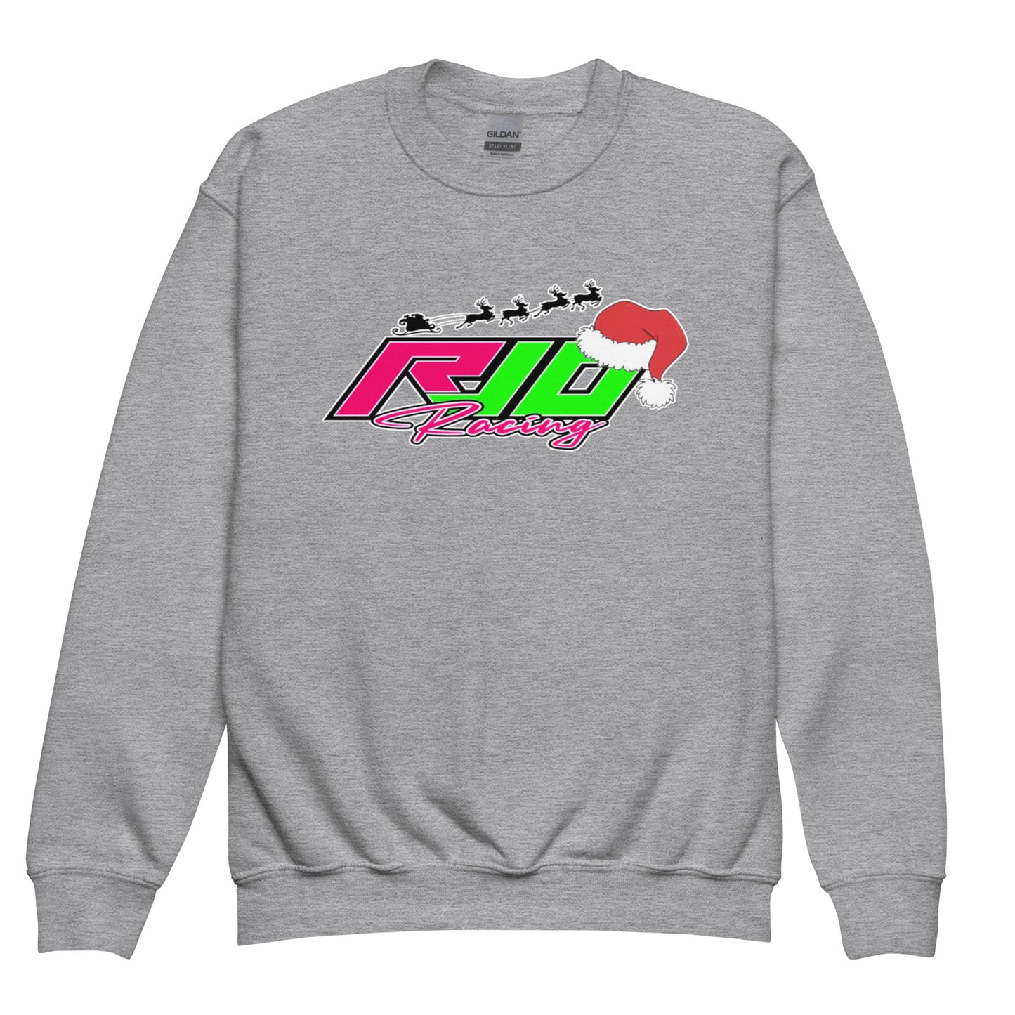 RJo Racing Christmas 2024 Kids Crewneck Sweatshirt