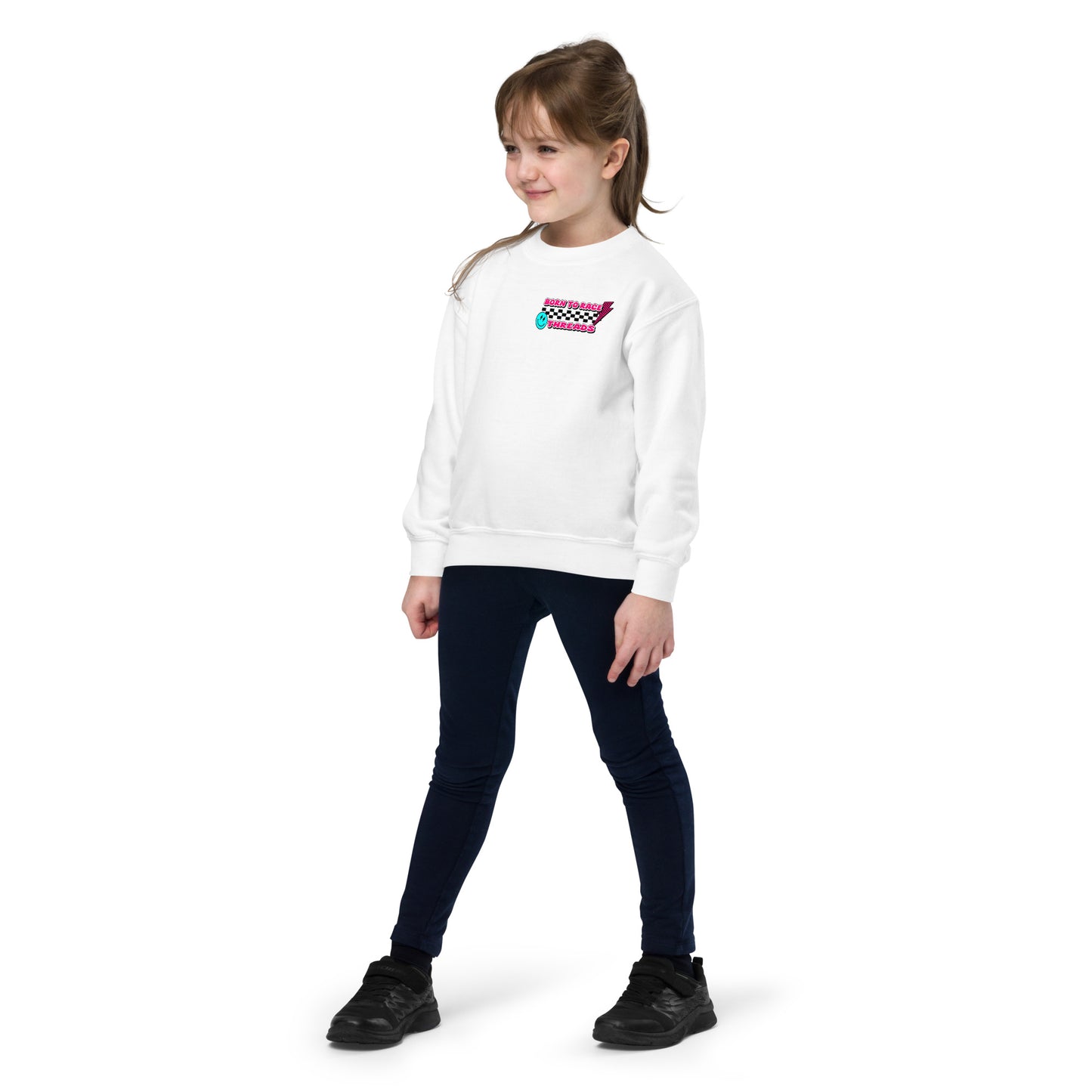 I Don't Chase Boys I Pass Them Kids Crew Neck Sweatshirt