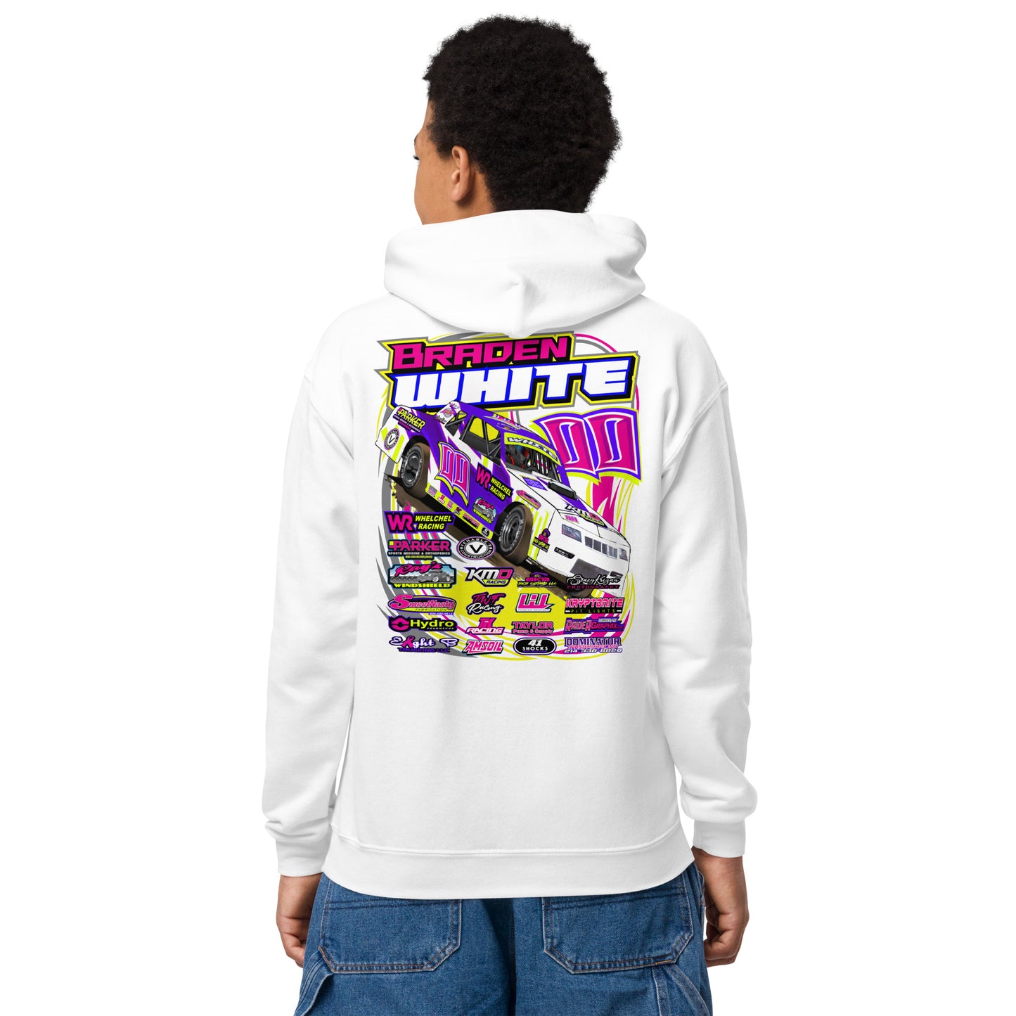 Braden White Kids Hoodie Sweatshirt