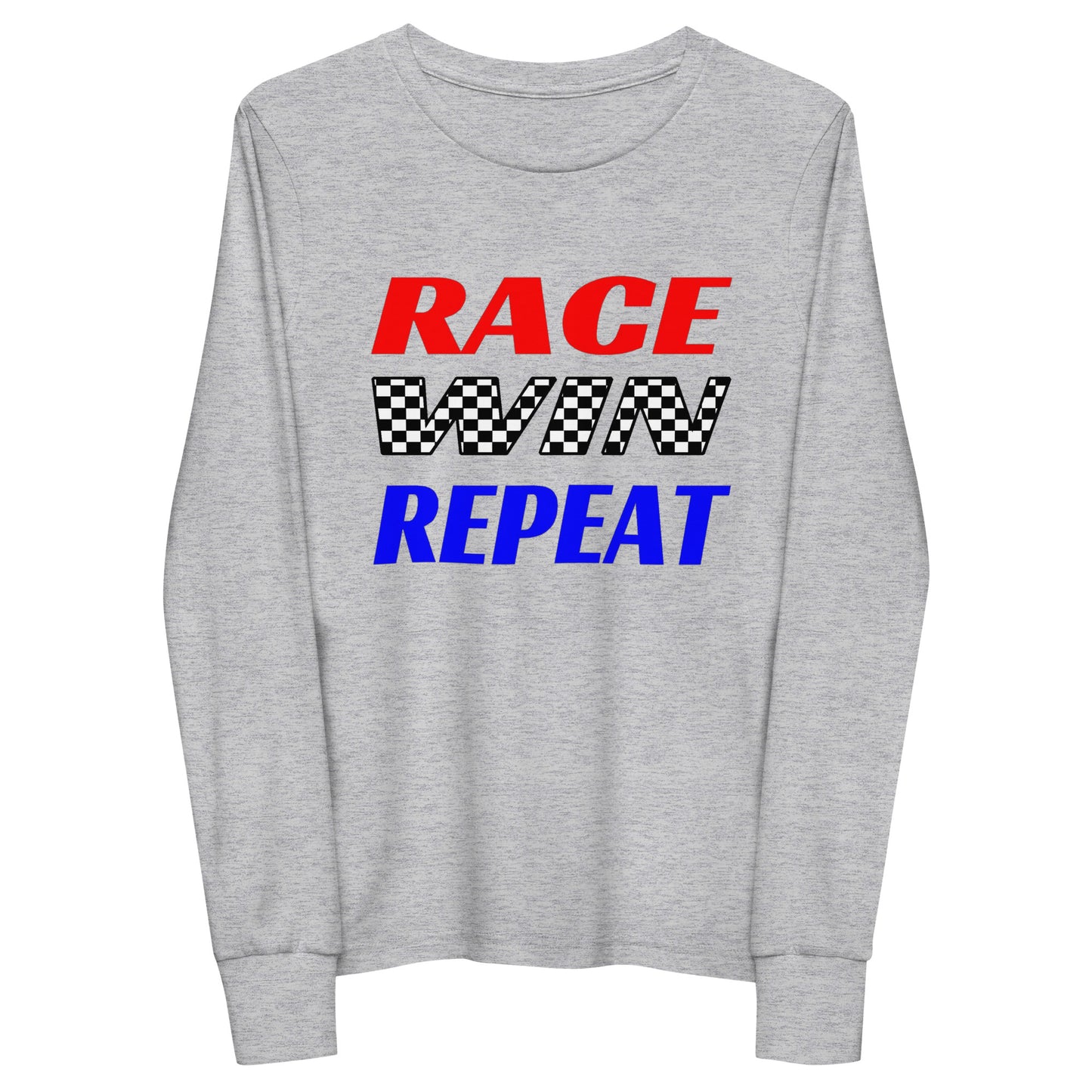 Race Win Repeat Kids Long Sleeve